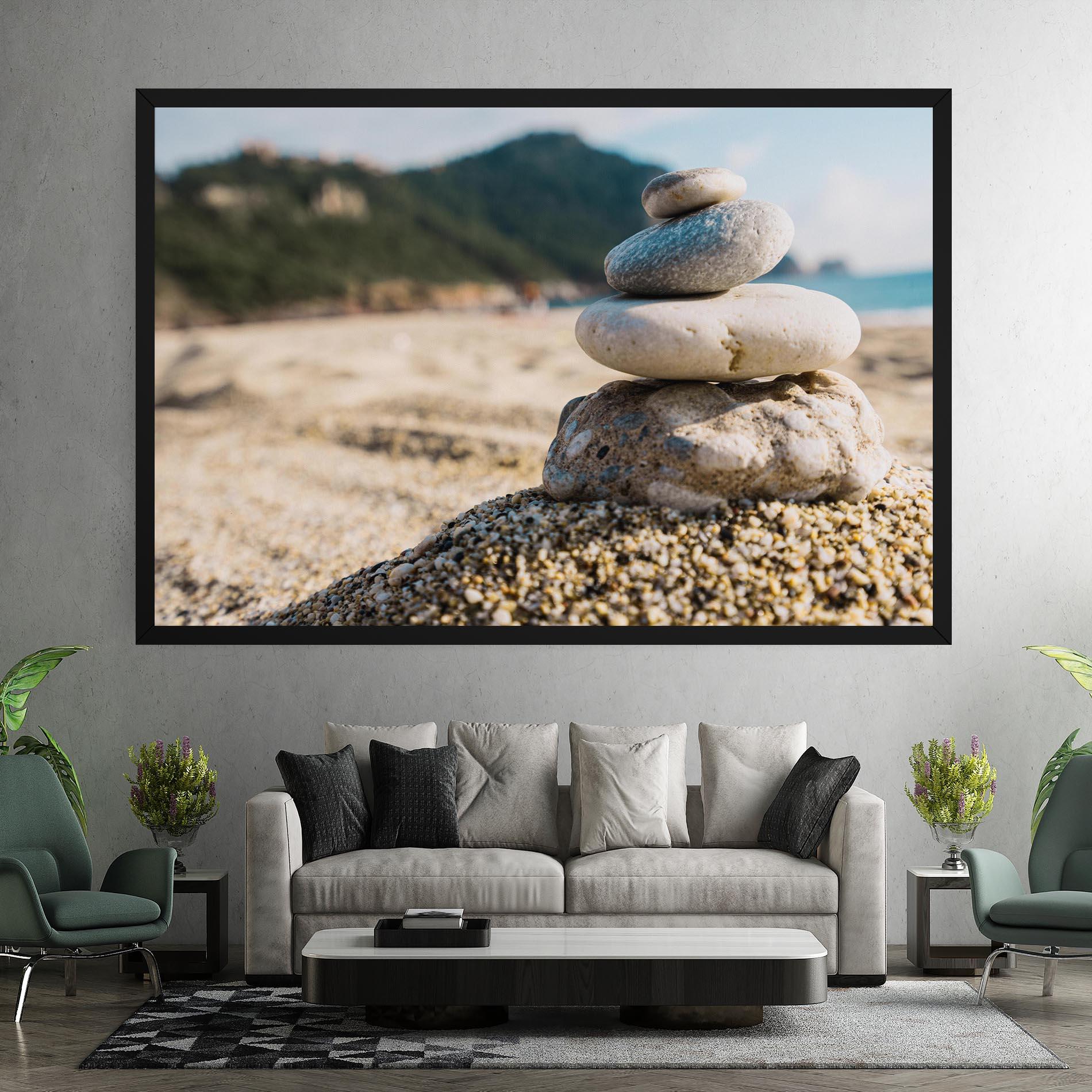 Vászonkép Pyramid Stones Beach mockup 7