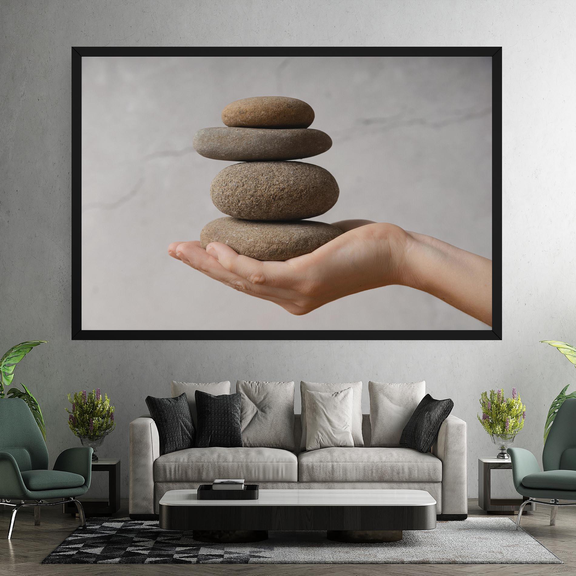 Vászonkép Stones Meditation mockup 7