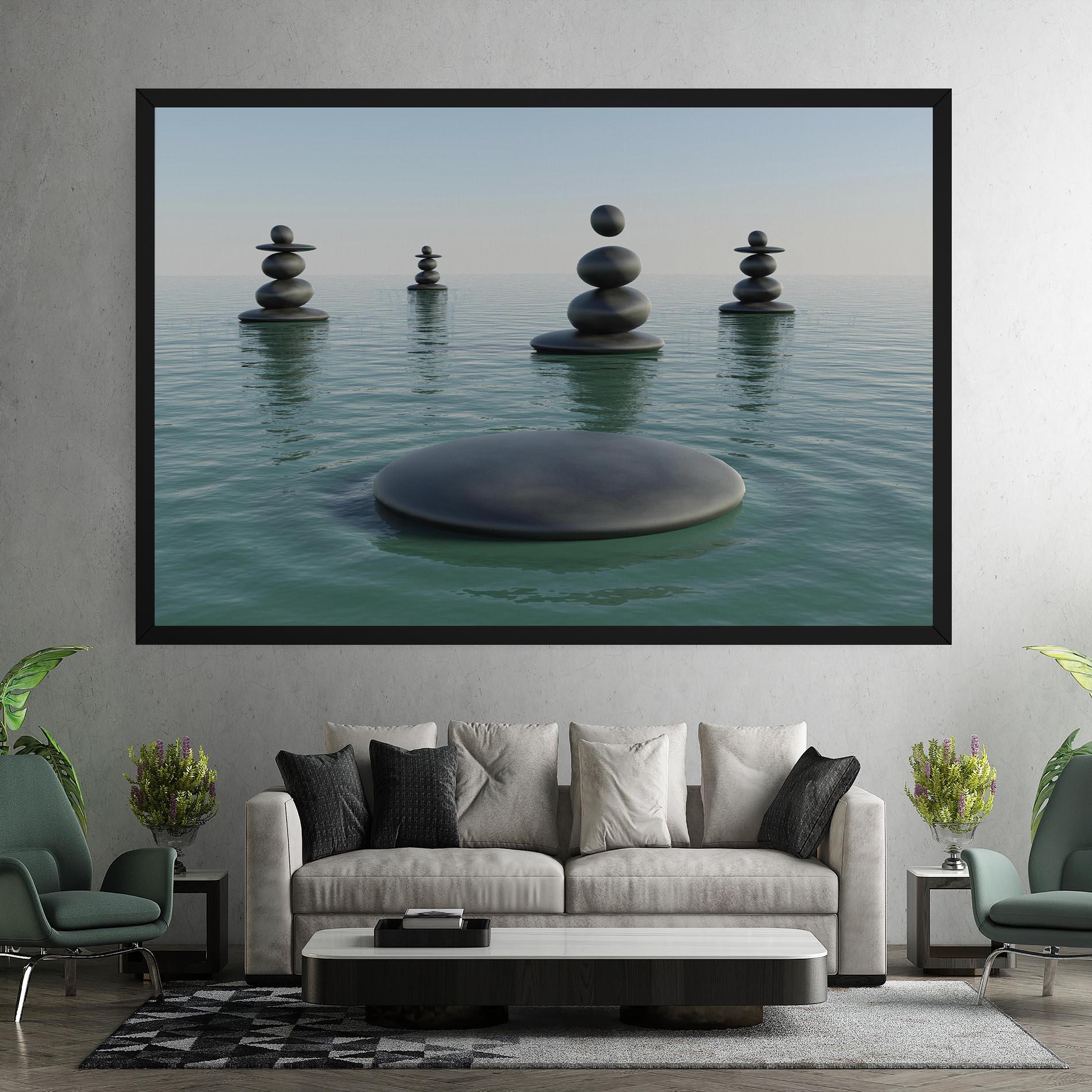 Vászonkép Zen Rock Pool mockup 7