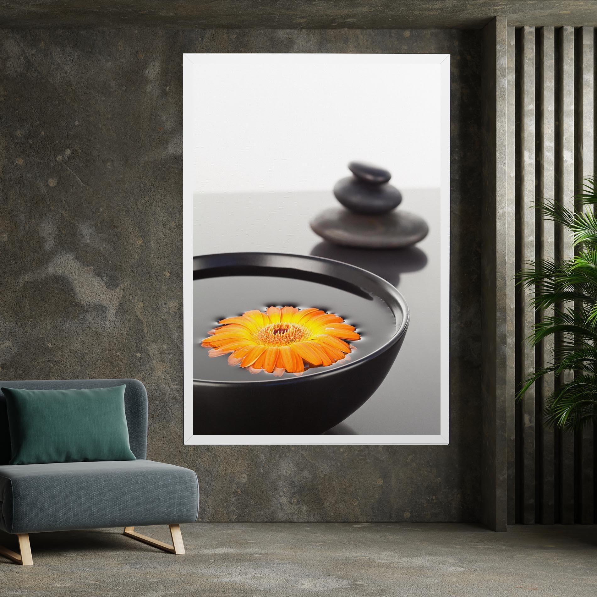 Vászonkép Stone Orange Flower mockup 7