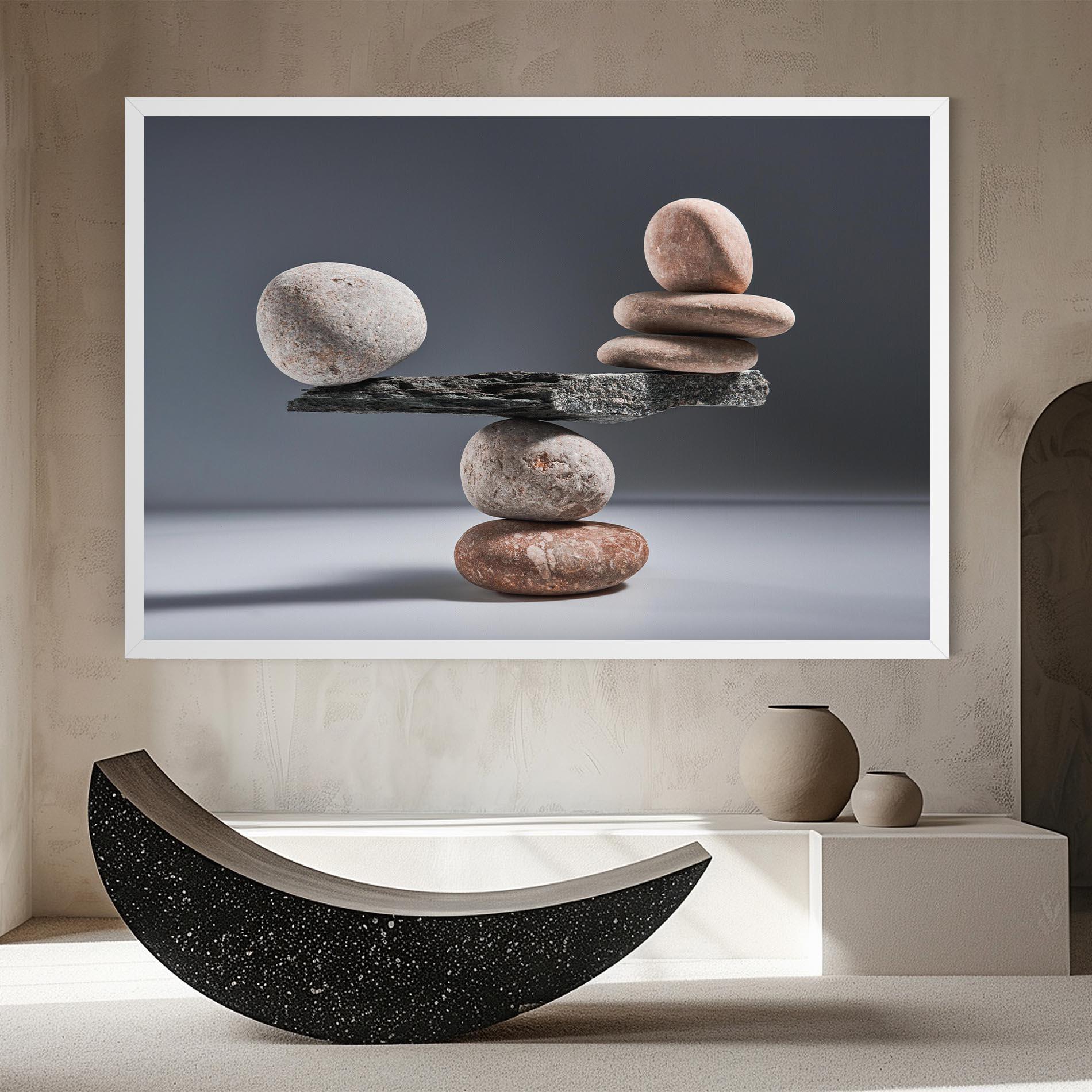 Vászonkép Balancing Pebbles mockup 8