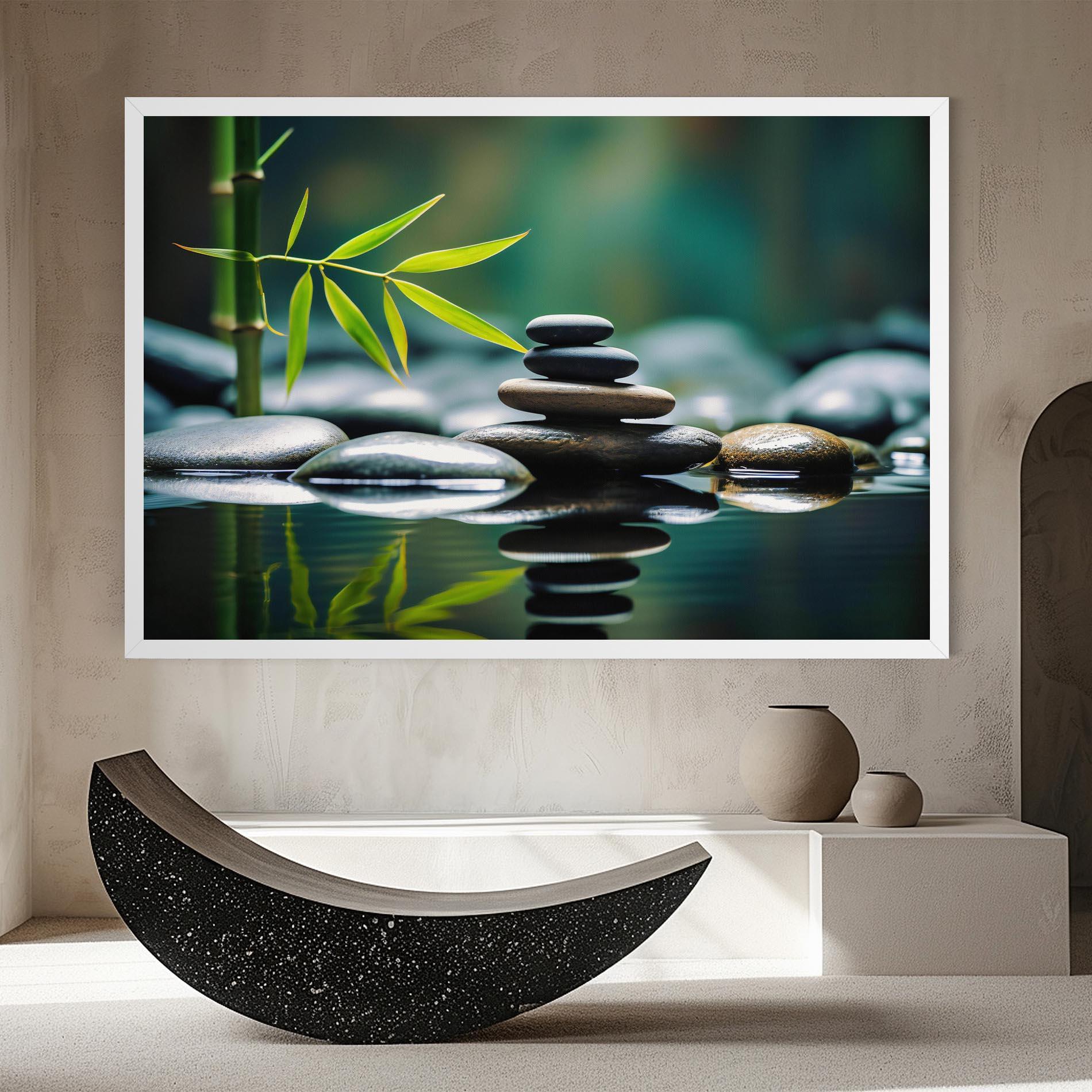 Vászonkép Bamboo Stones mockup 8