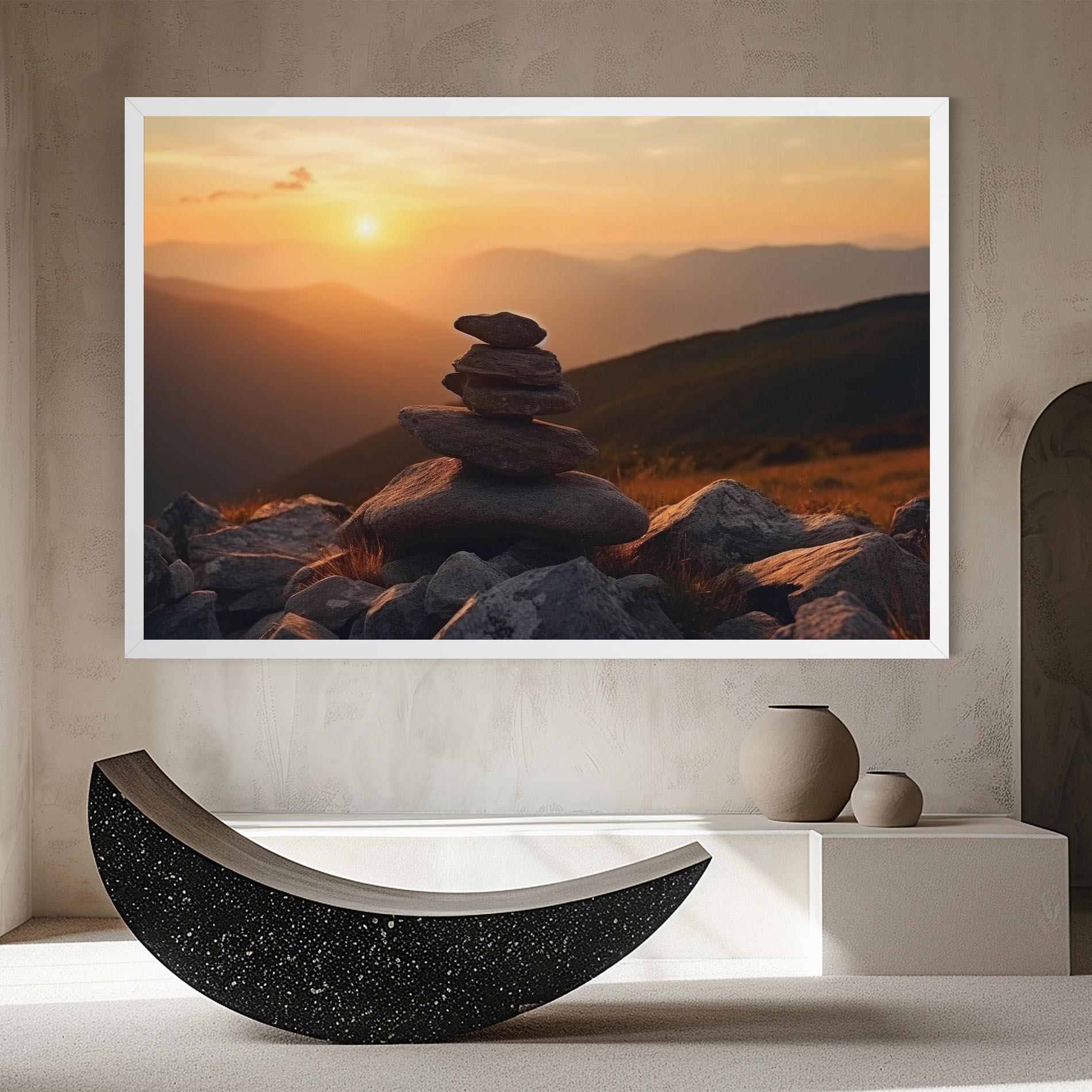 Vászonkép Nature Sunset Stones mockup 8