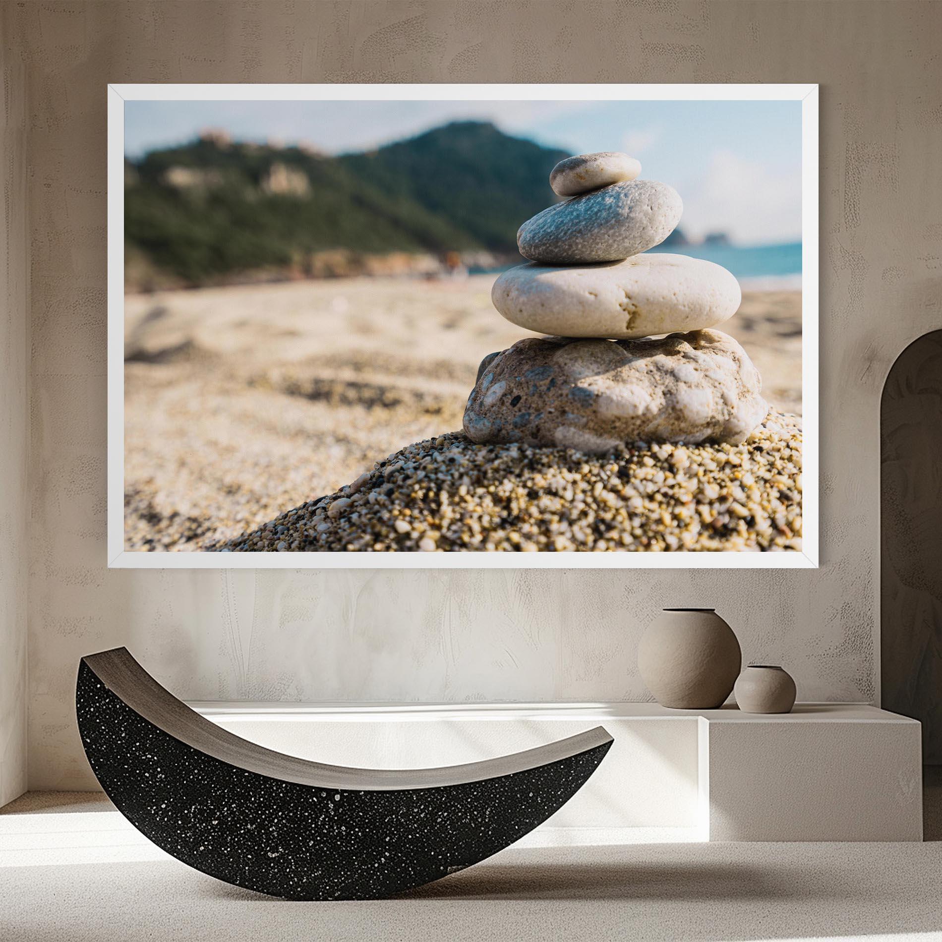 Vászonkép Pyramid Stones Beach mockup 8