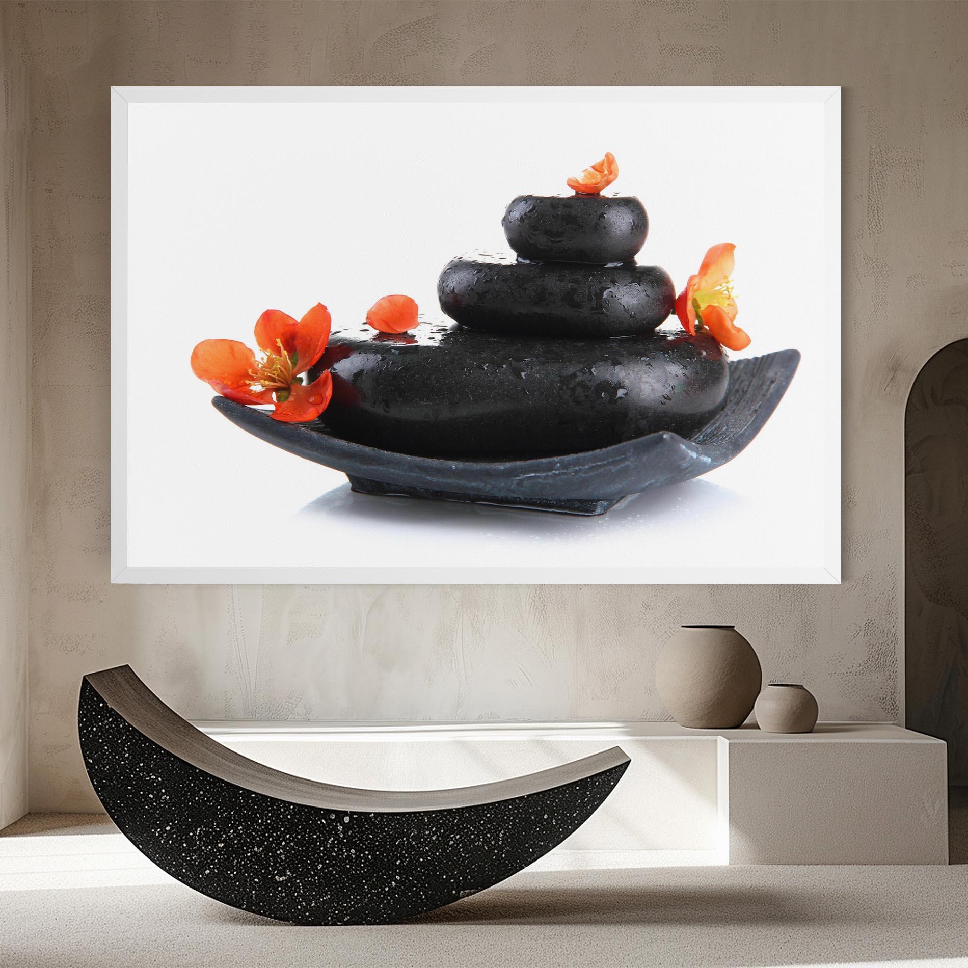 Vászonkép Spa Stones Flowers mockup 8