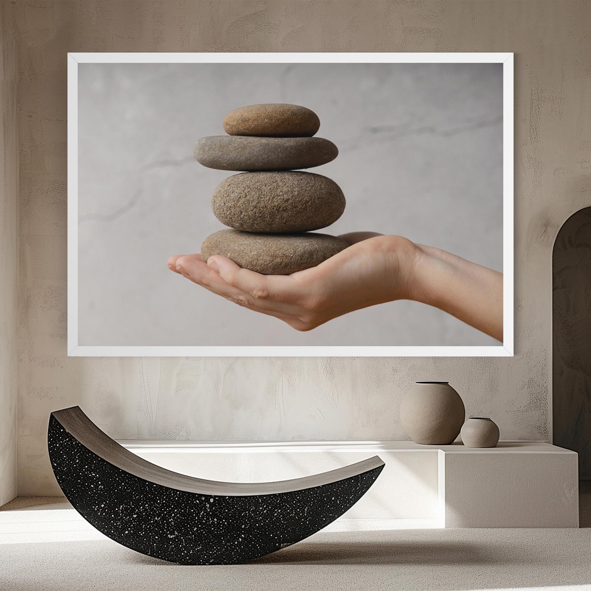Vászonkép Stones Meditation mockup 8