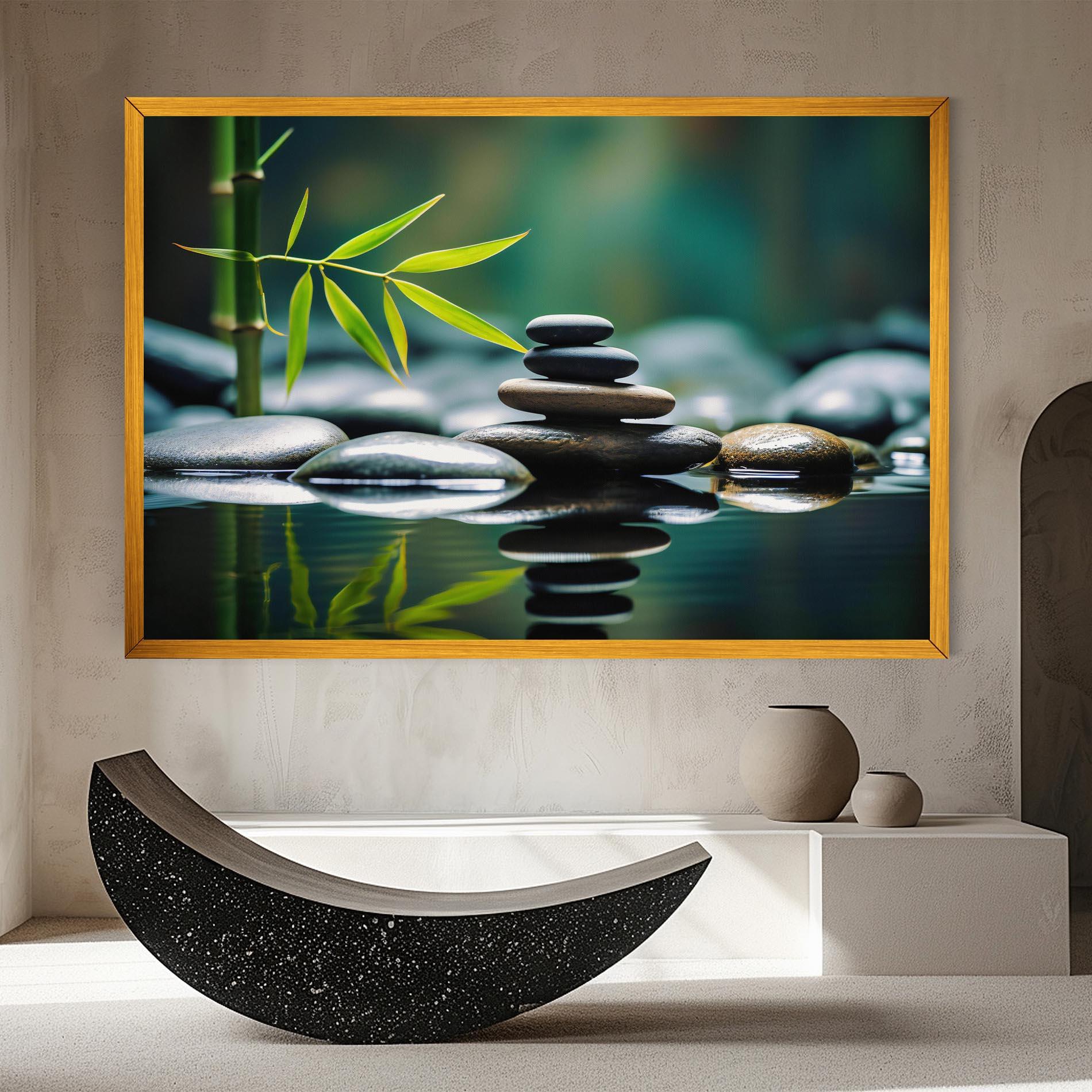 Vászonkép Bamboo Stones mockup 8