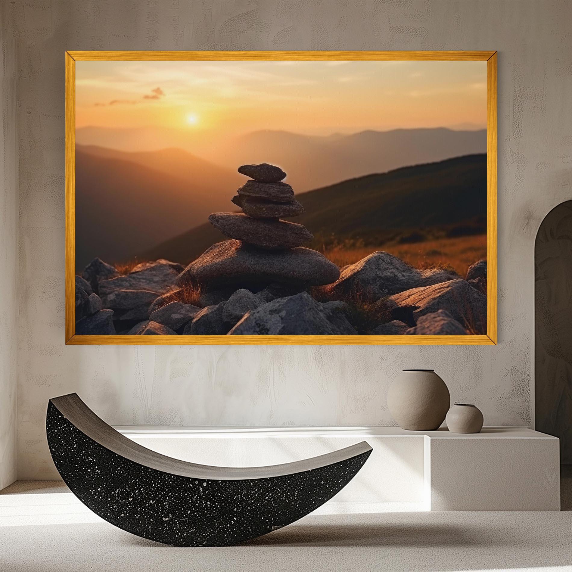 Vászonkép Nature Sunset Stones mockup 8