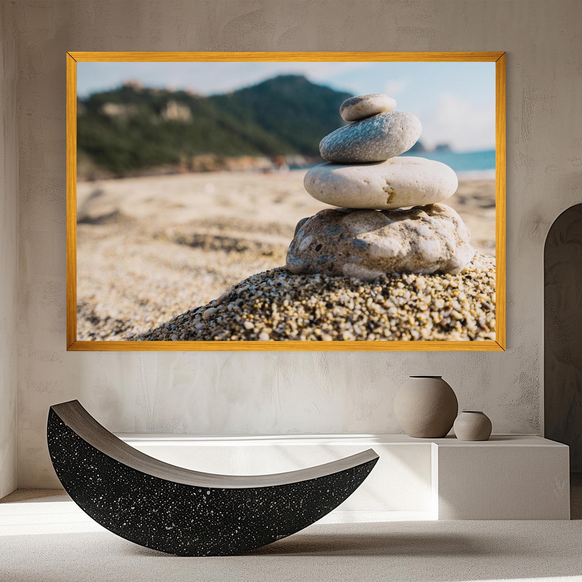 Vászonkép Pyramid Stones Beach mockup 8