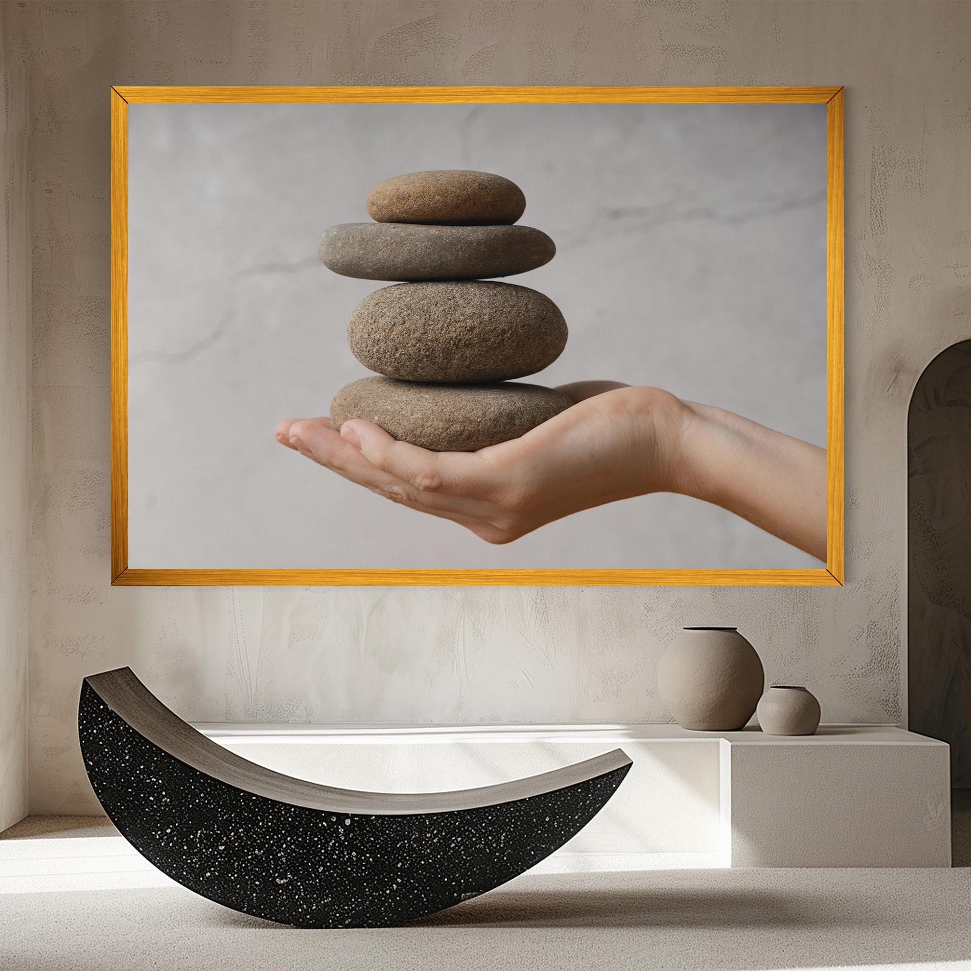 Vászonkép Stones Meditation mockup 8