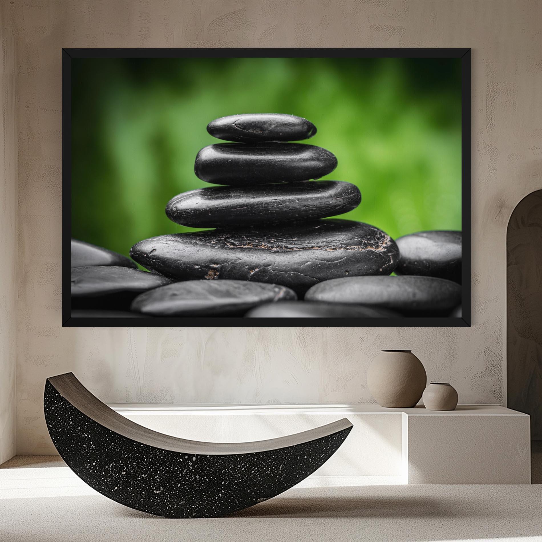 Vászonkép Black Stone Meditation mockup 8