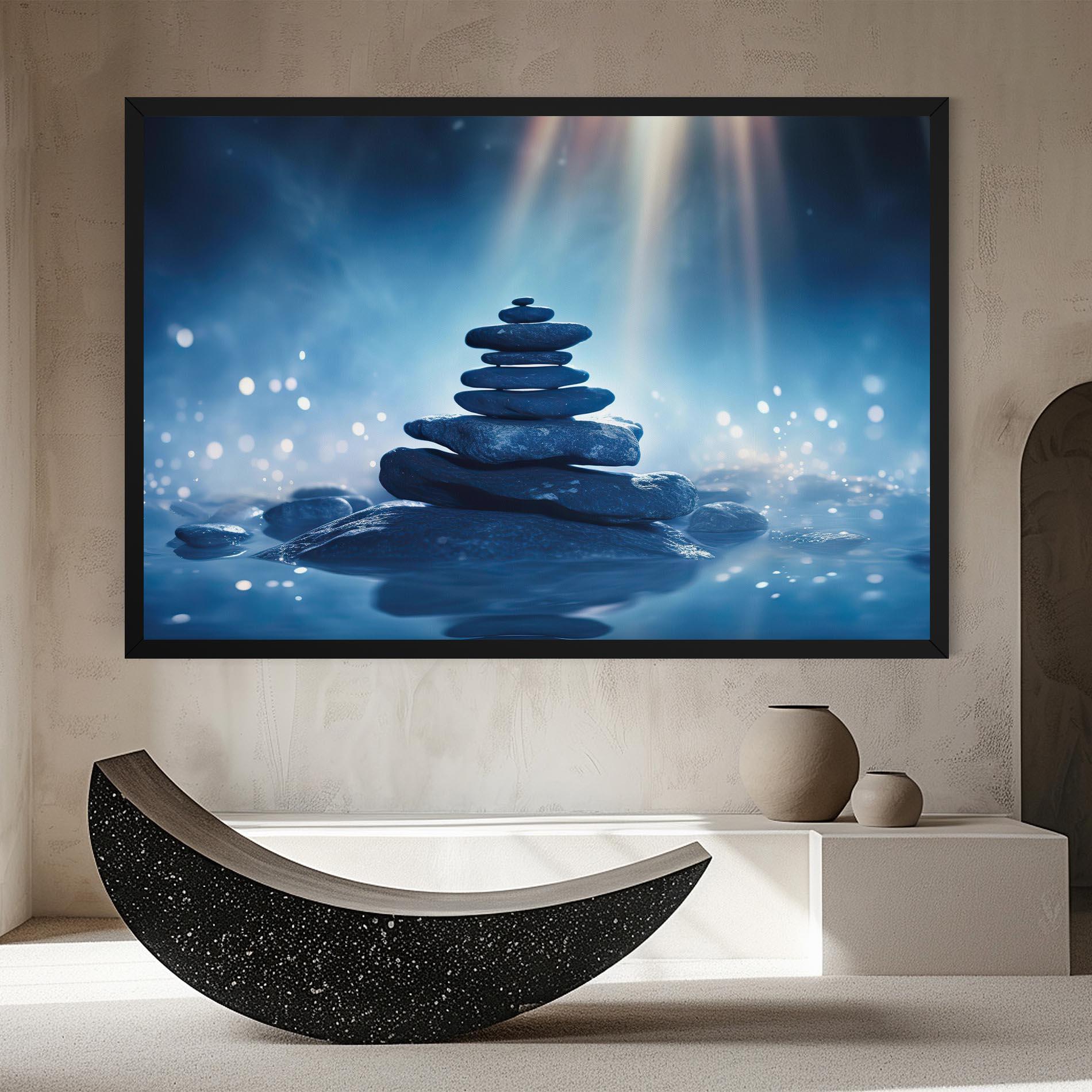 Vászonkép Blue Light Stone mockup 8