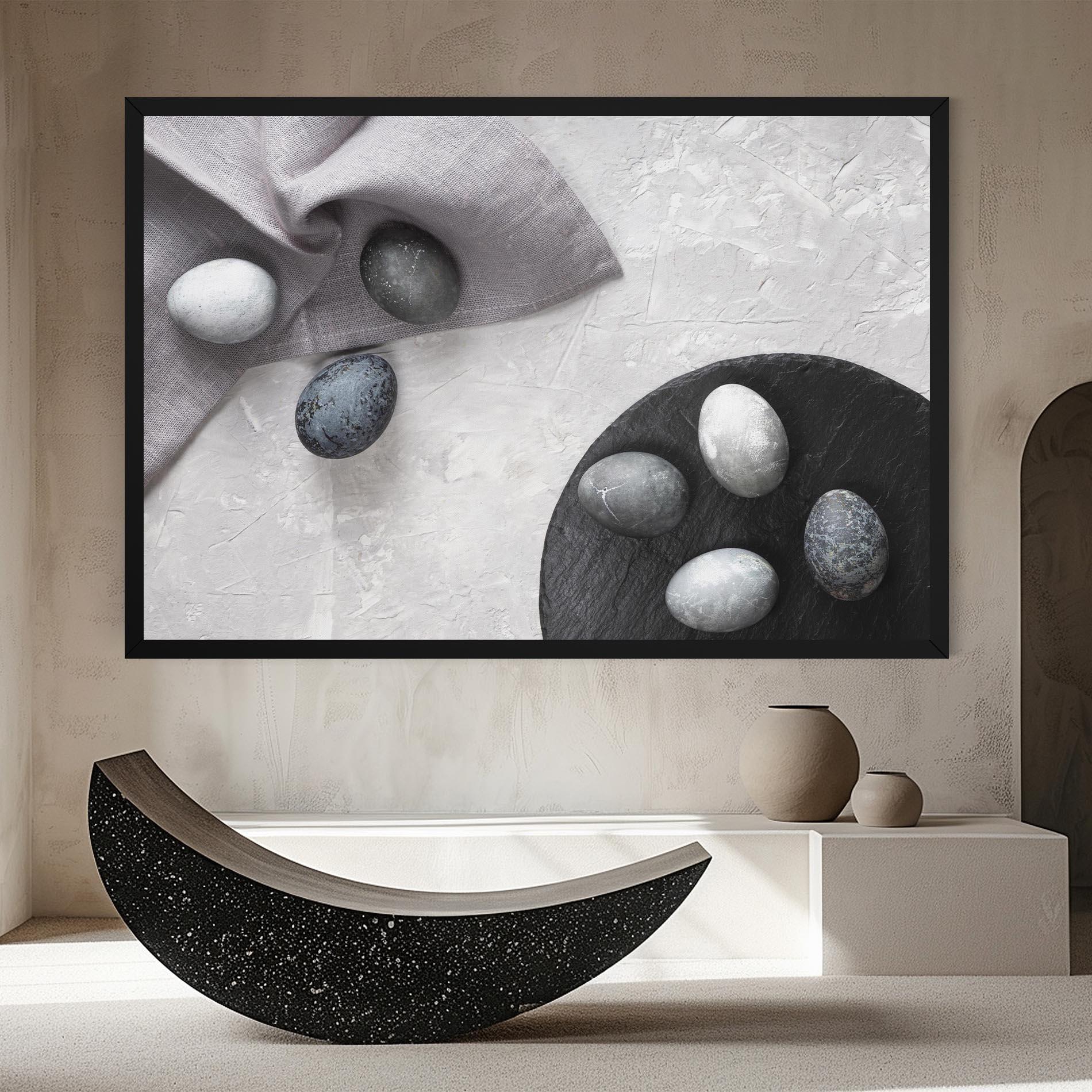 Vászonkép Eggs Stone mockup 8