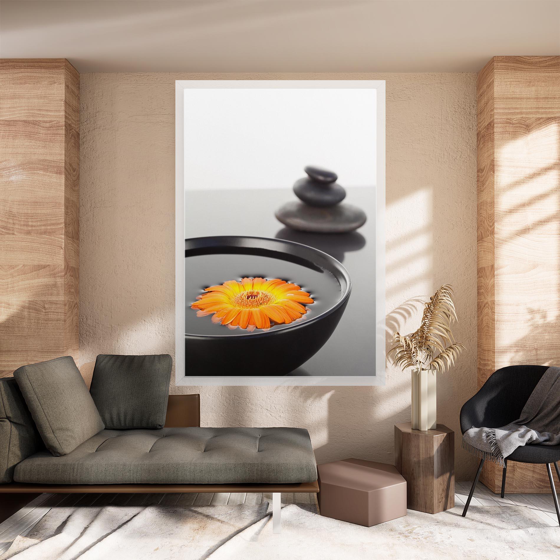 Vászonkép Stone Orange Flower mockup 8