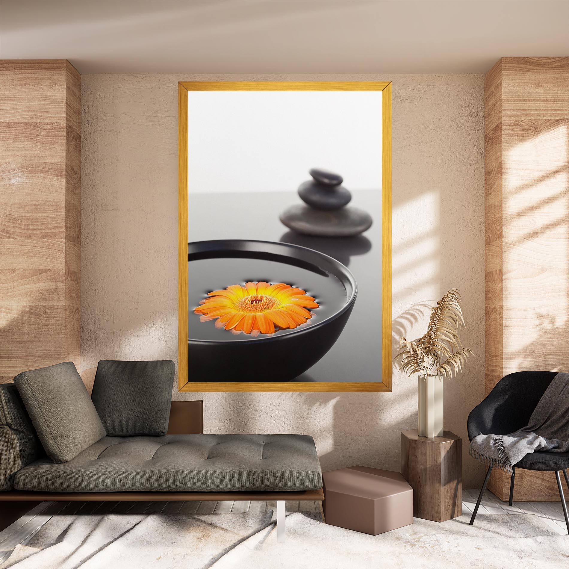 Vászonkép Stone Orange Flower mockup 8