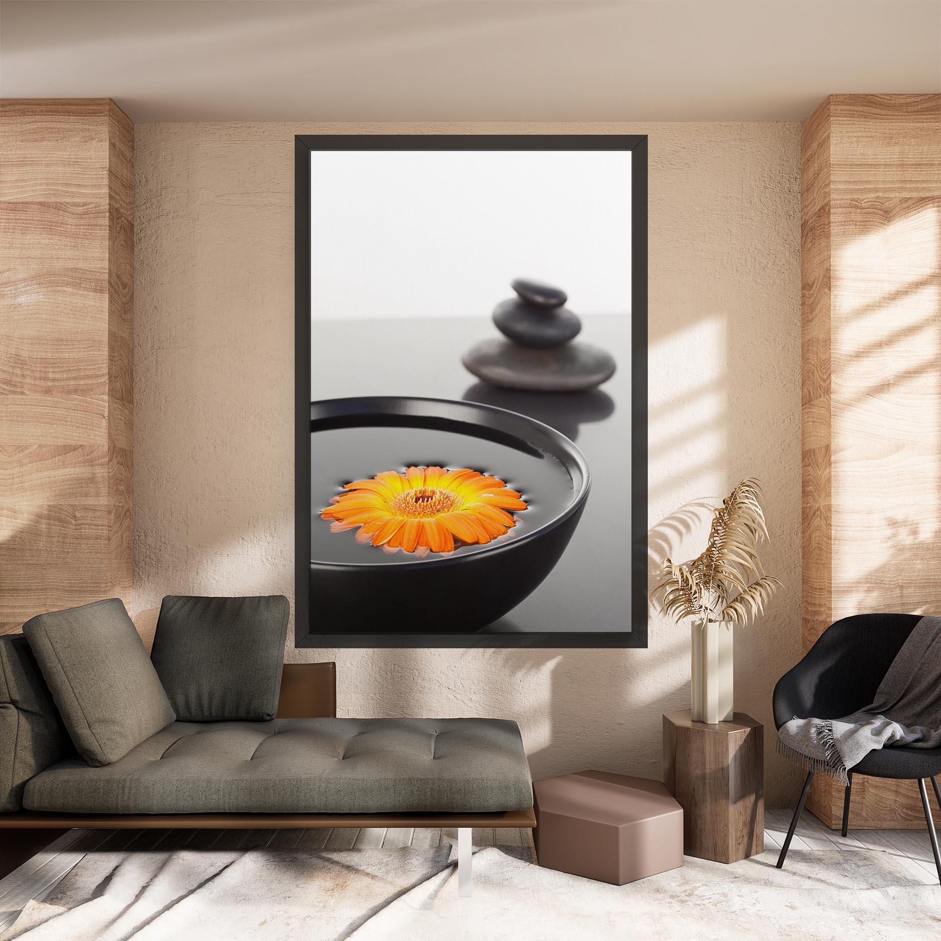 Vászonkép Stone Orange Flower mockup 8