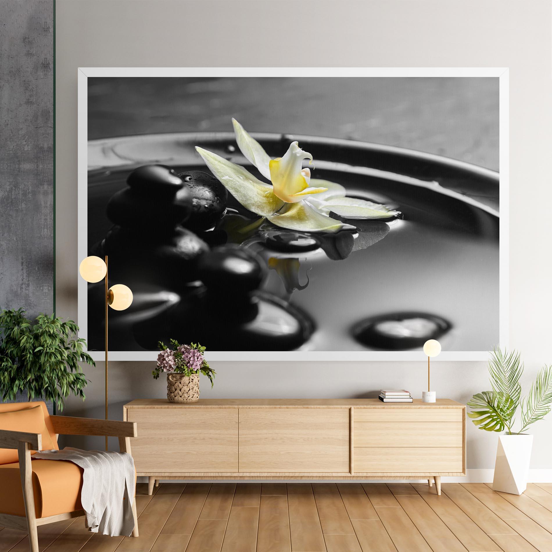 Vászonkép Pebbles Yellow Flower mockup 9