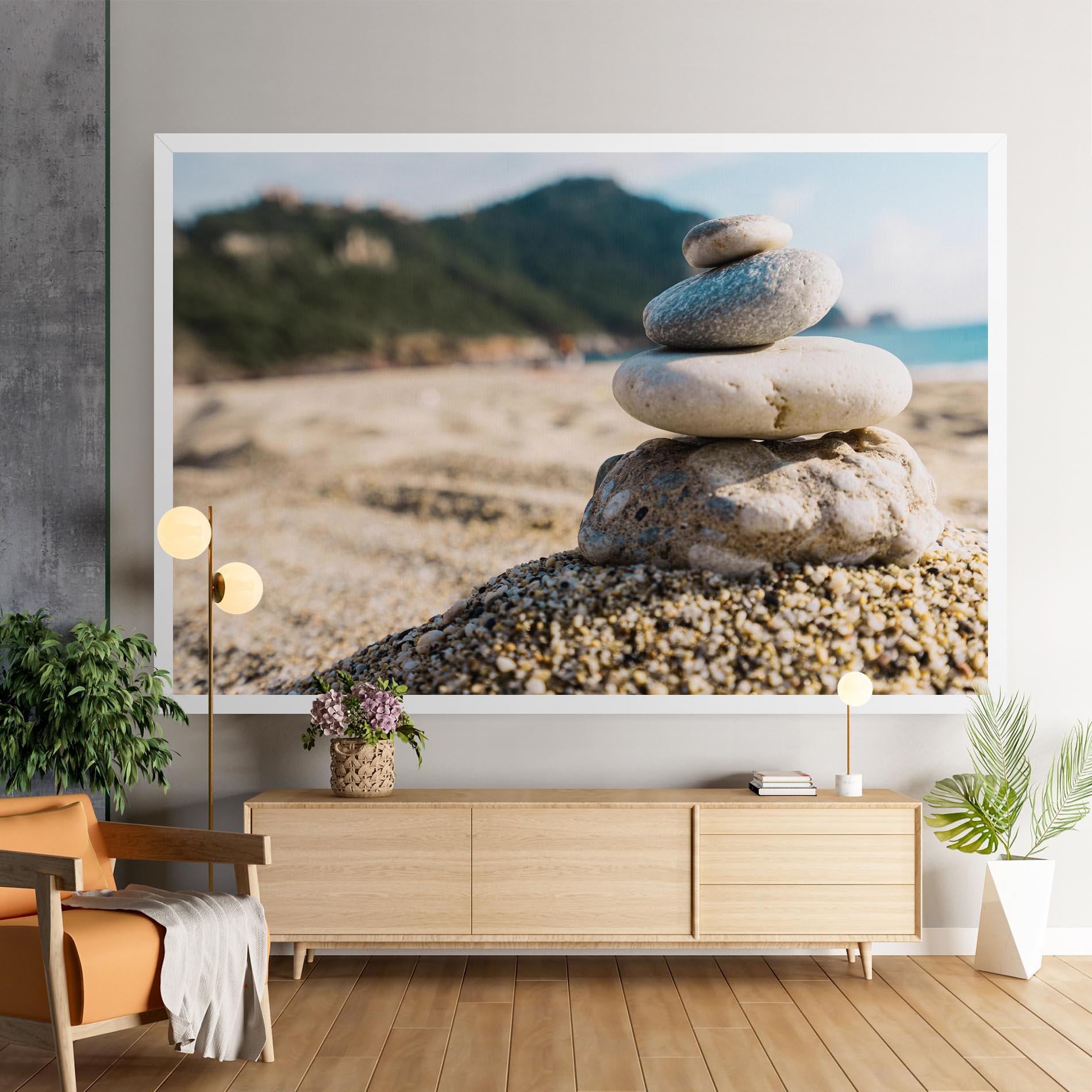 Vászonkép Pyramid Stones Beach mockup 9