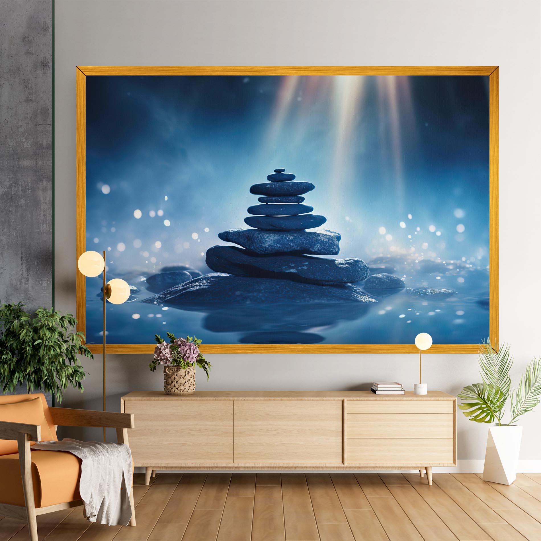Vászonkép Blue Light Stone mockup 9