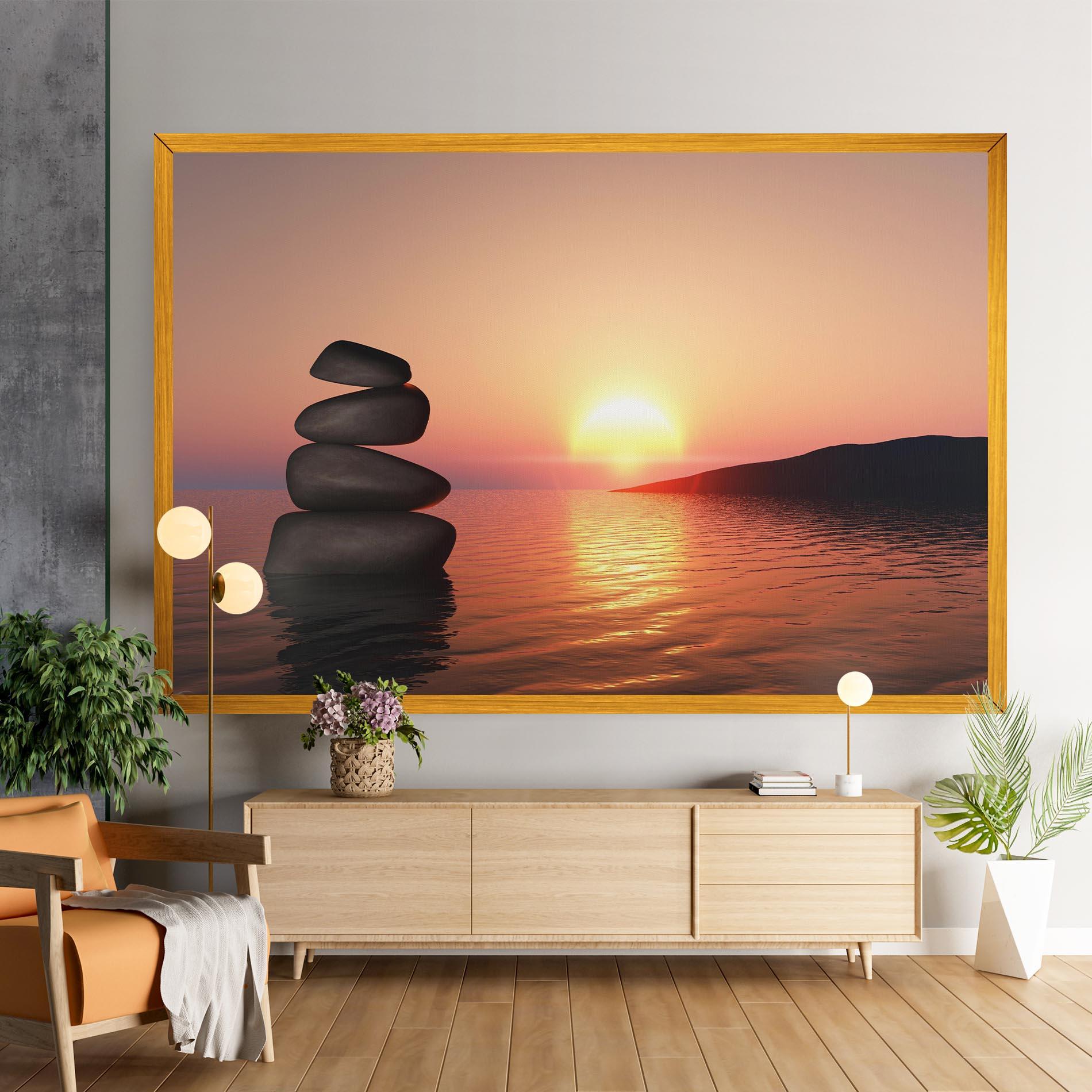 Vászonkép Peace And Sunset mockup 9