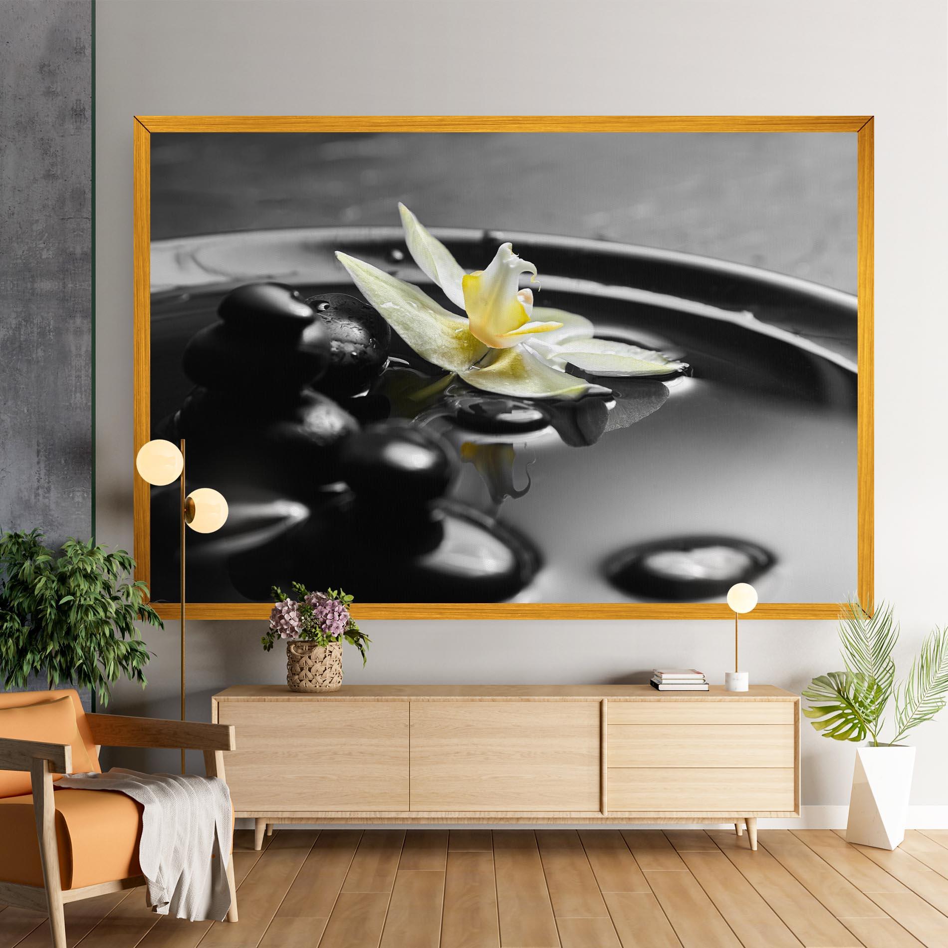 Vászonkép Pebbles Yellow Flower mockup 9