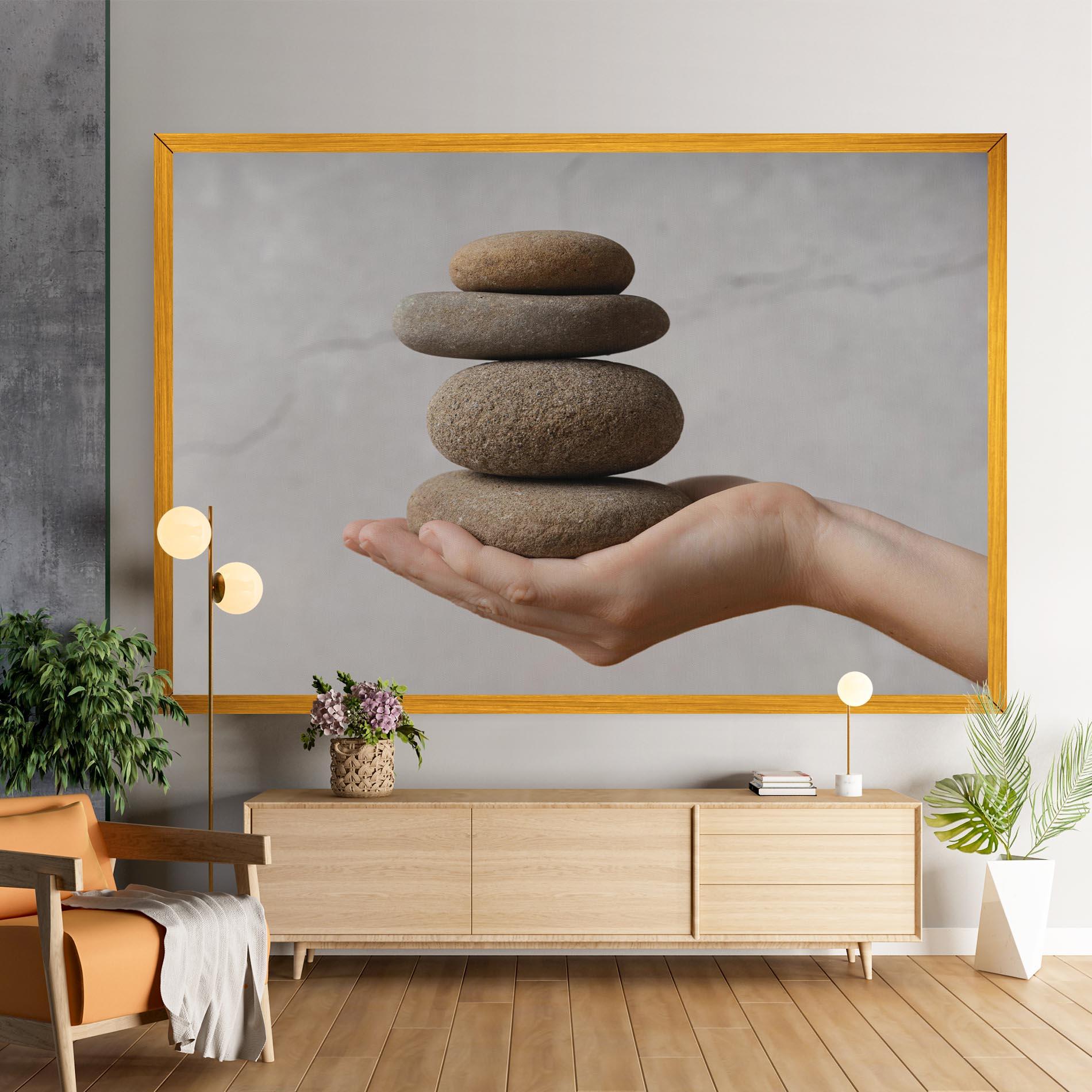 Vászonkép Stones Meditation mockup 9