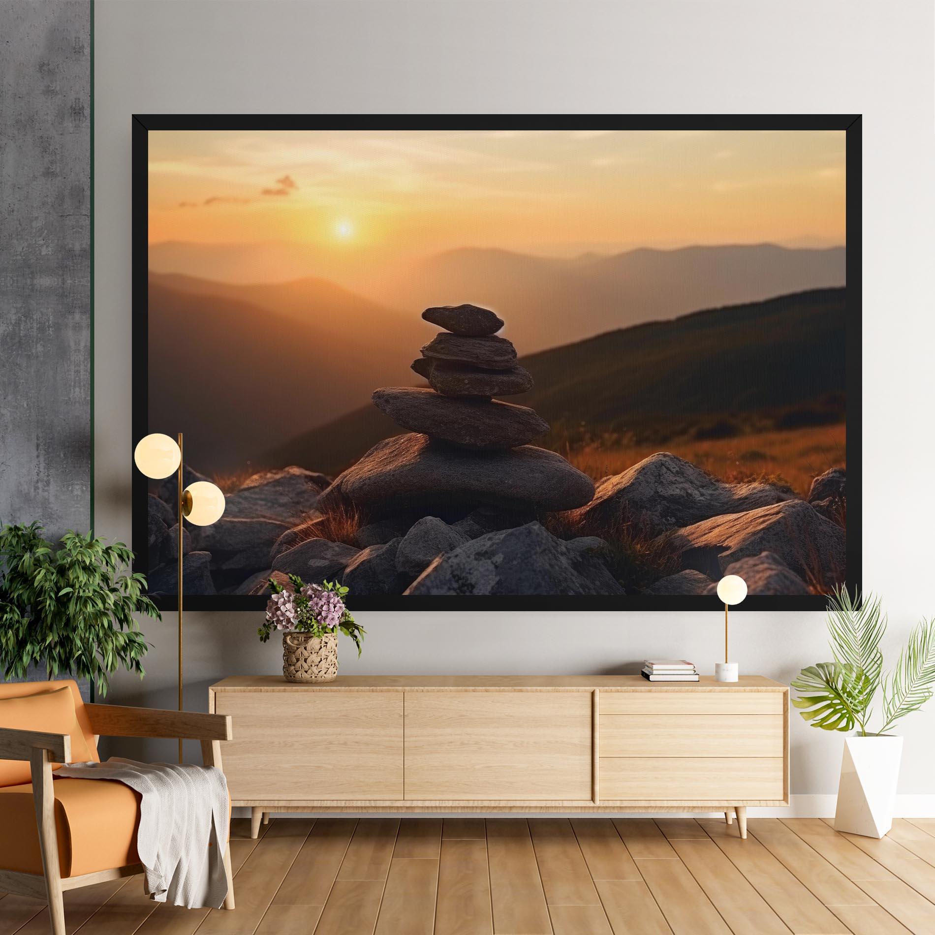 Vászonkép Nature Sunset Stones mockup 9