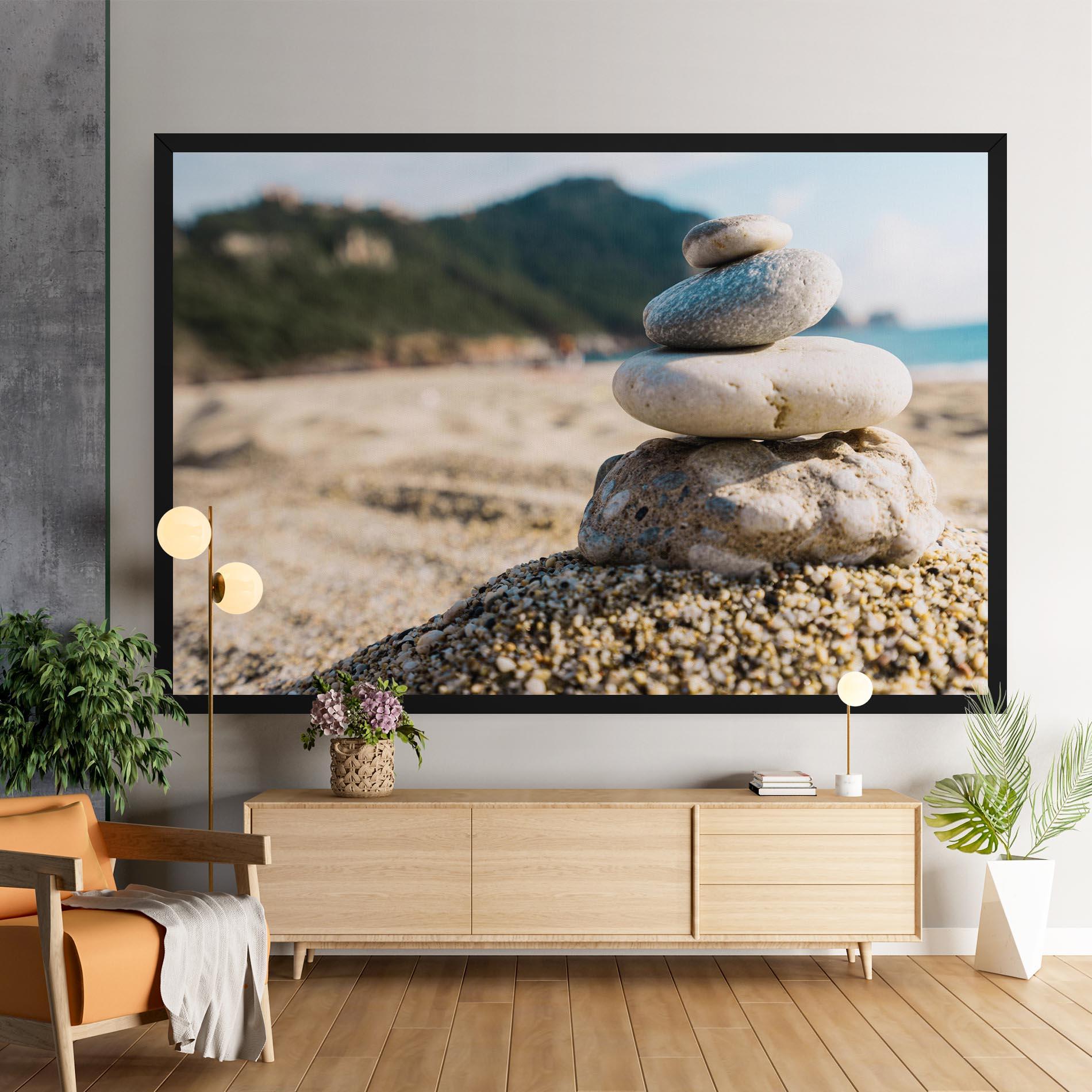 Vászonkép Pyramid Stones Beach mockup 9