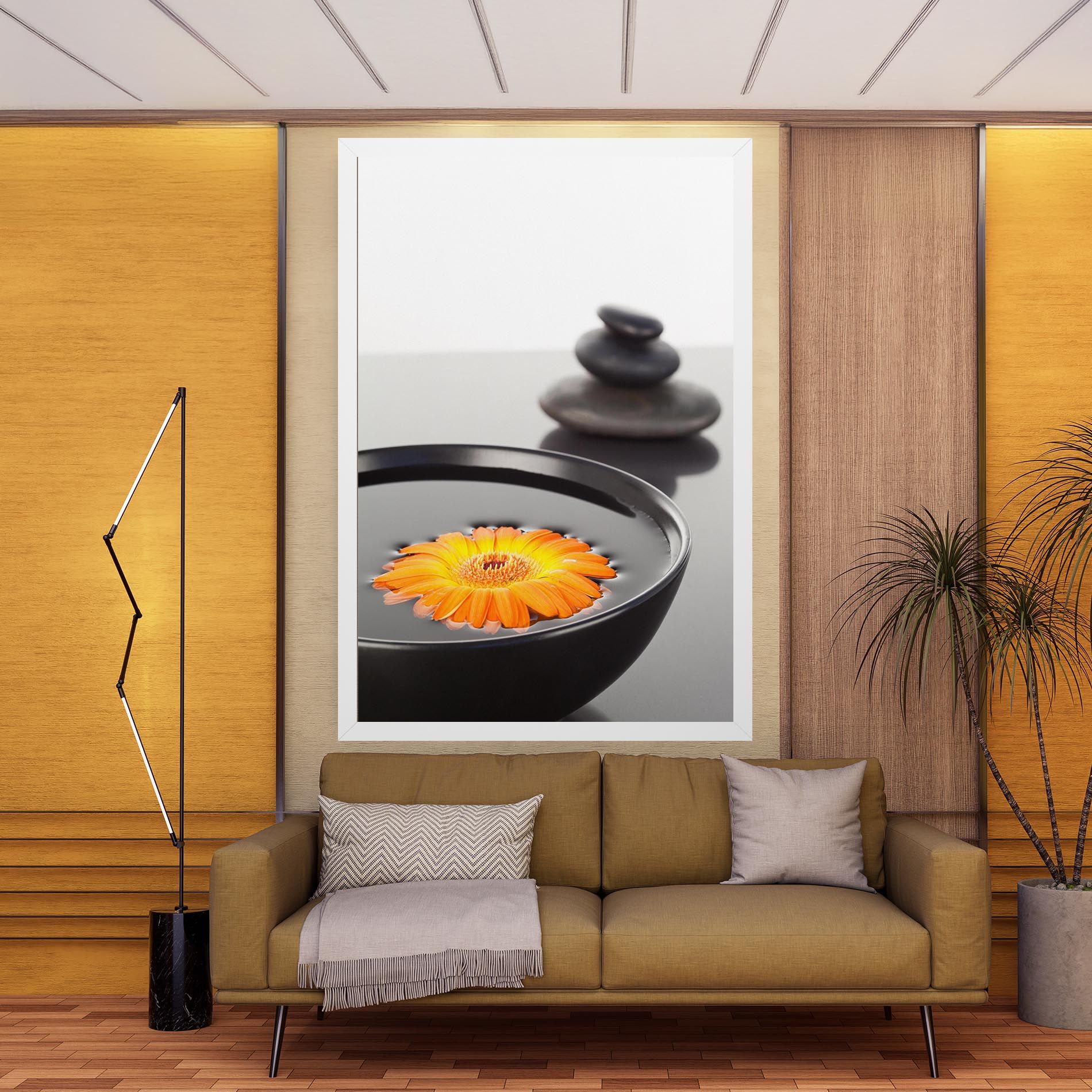 Stone Orange Flower mockup 9