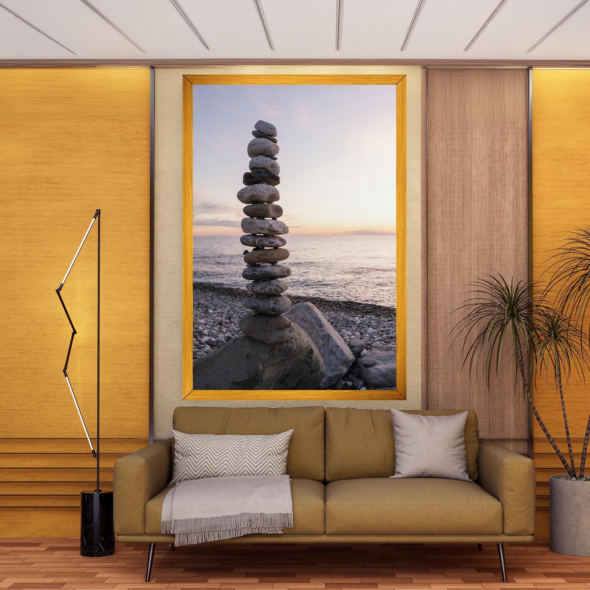 Vászonkép Pebbles Seaside mockup 9