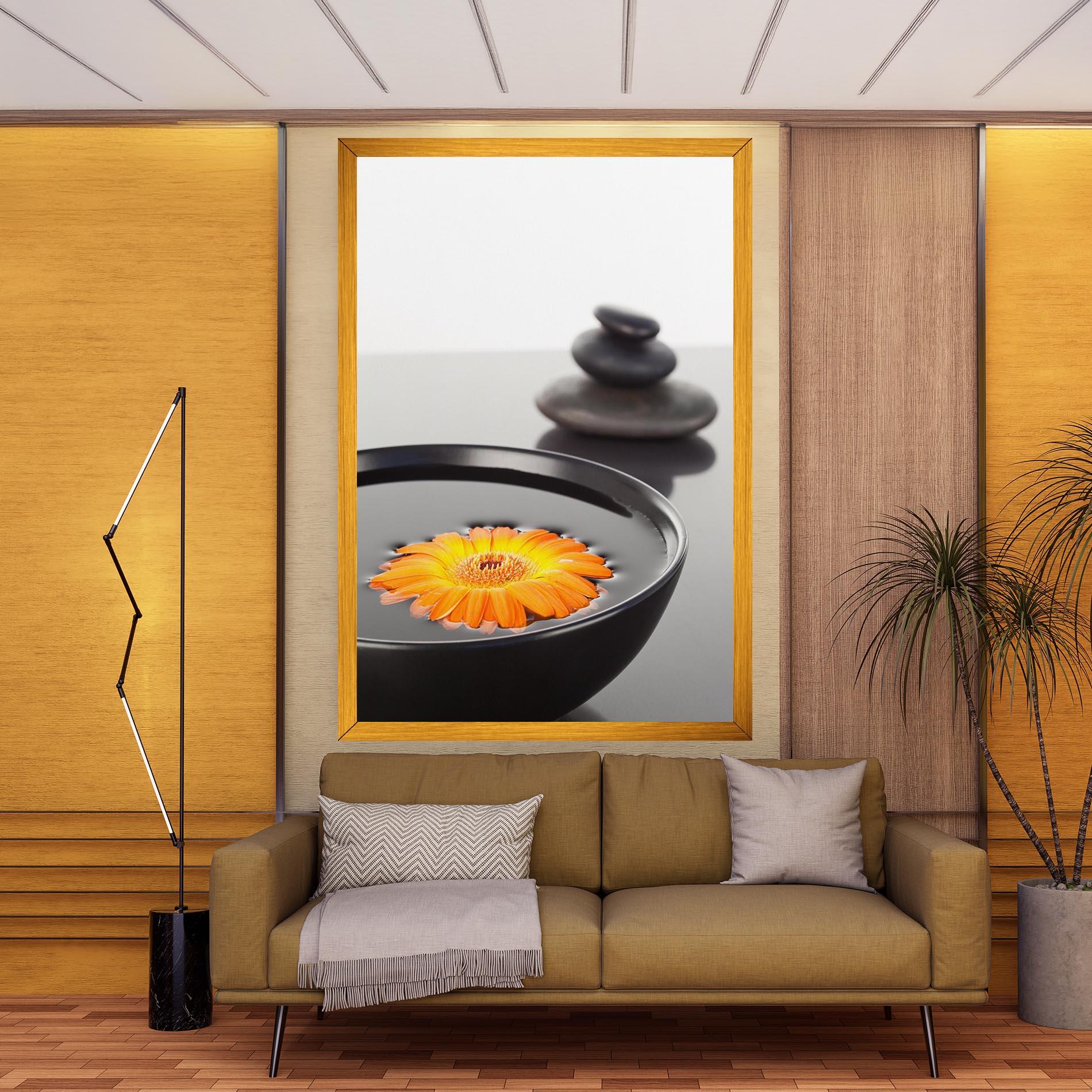 Vászonkép Stone Orange Flower mockup 9