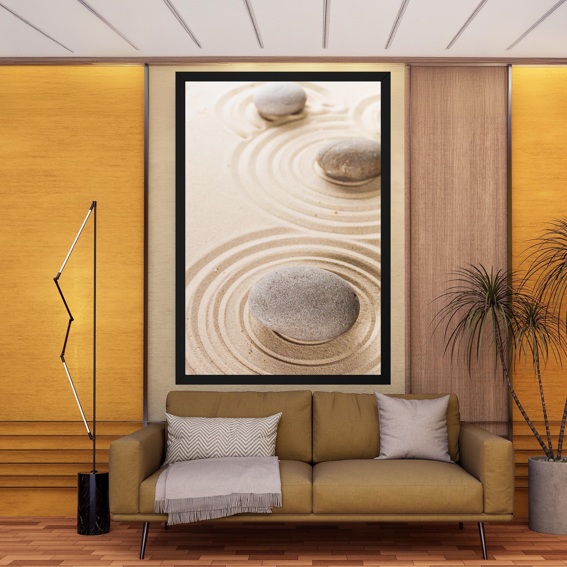 Vászonkép Meditation Cream Stone mockup 9