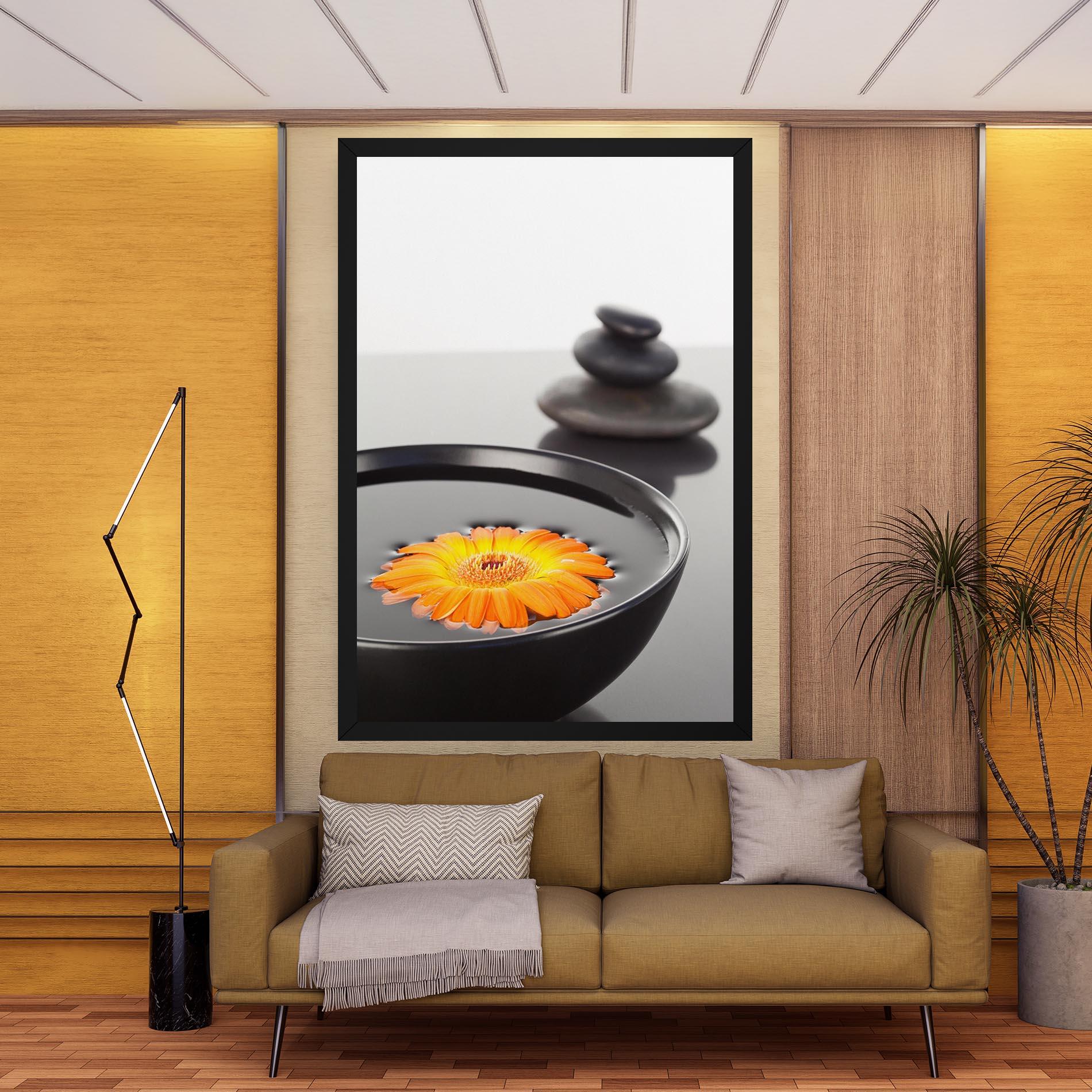 Vászonkép Stone Orange Flower mockup 9