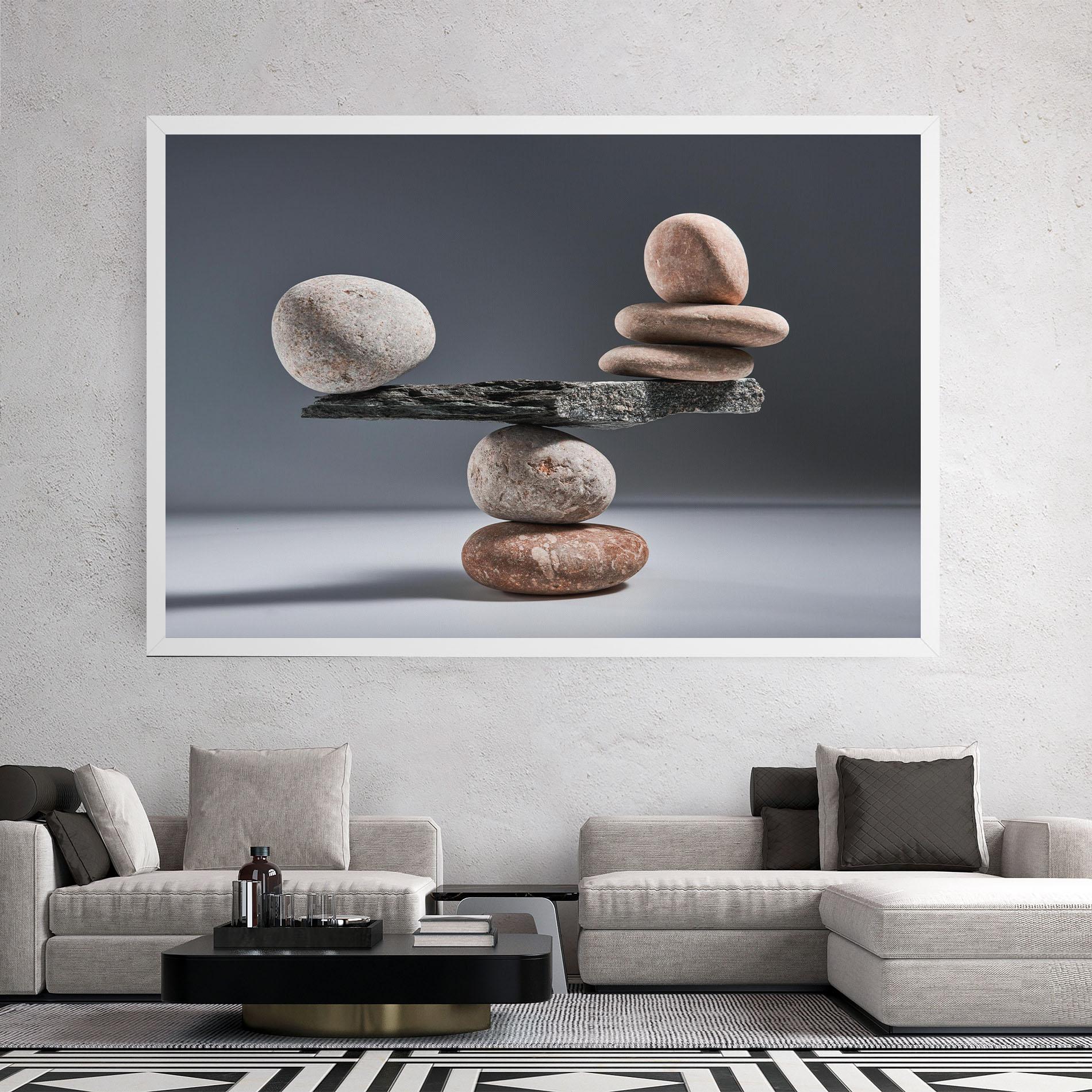 Vászonkép Balancing Pebbles mockup 2