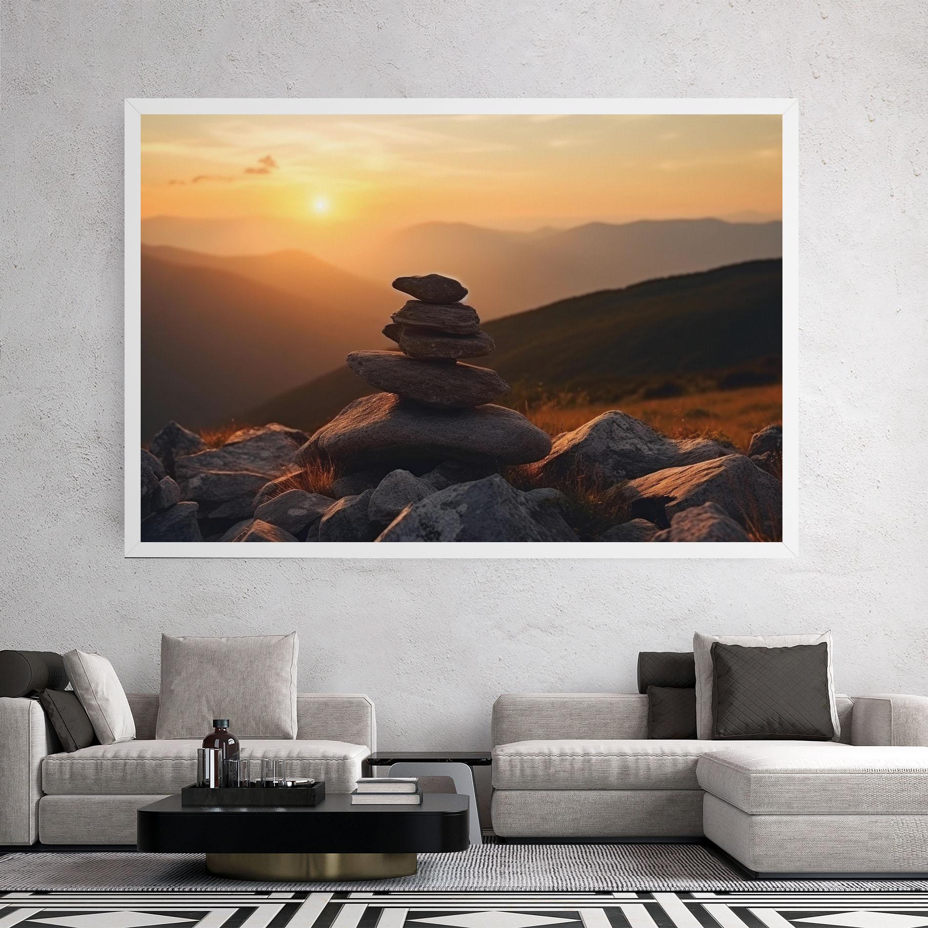 Vászonkép Nature Sunset Stones mockup 2