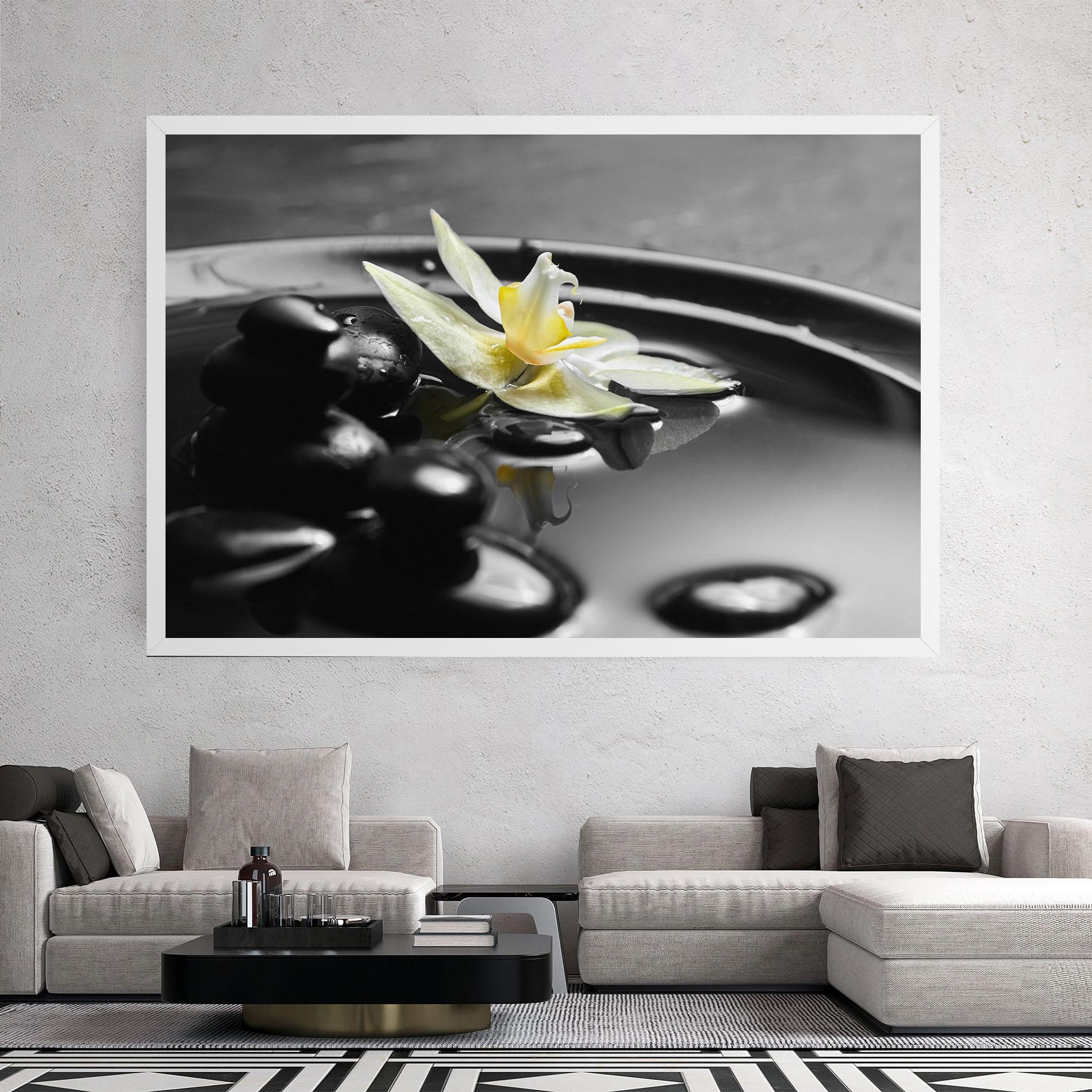 Vászonkép Pebbles Yellow Flower mockup 2