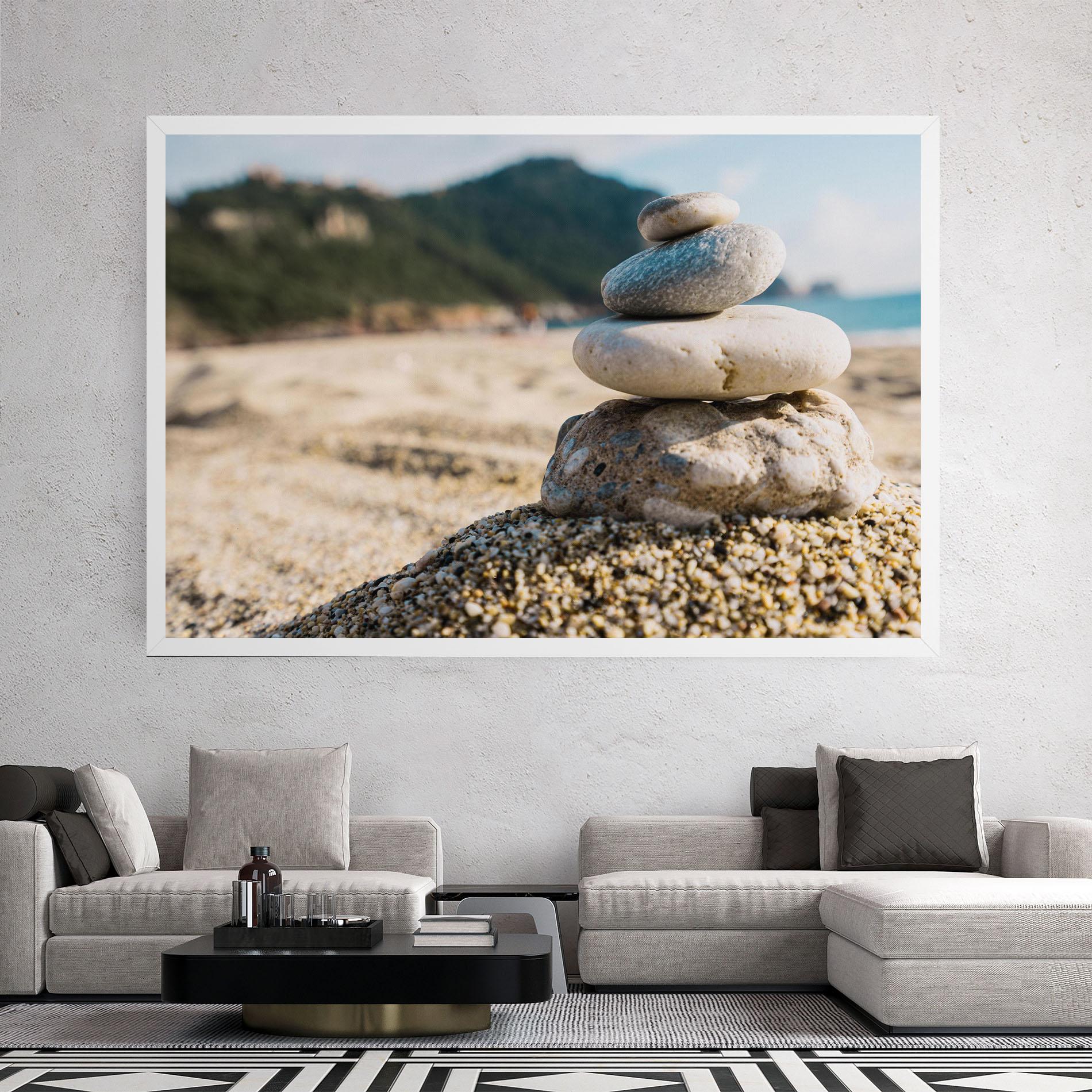 Vászonkép Pyramid Stones Beach mockup 2