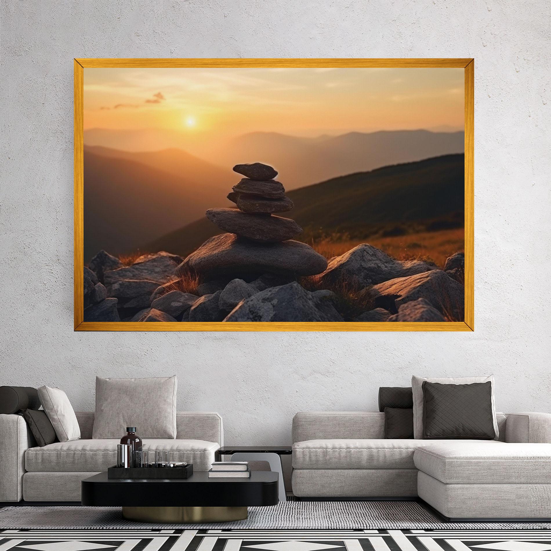 Vászonkép Nature Sunset Stones mockup 2