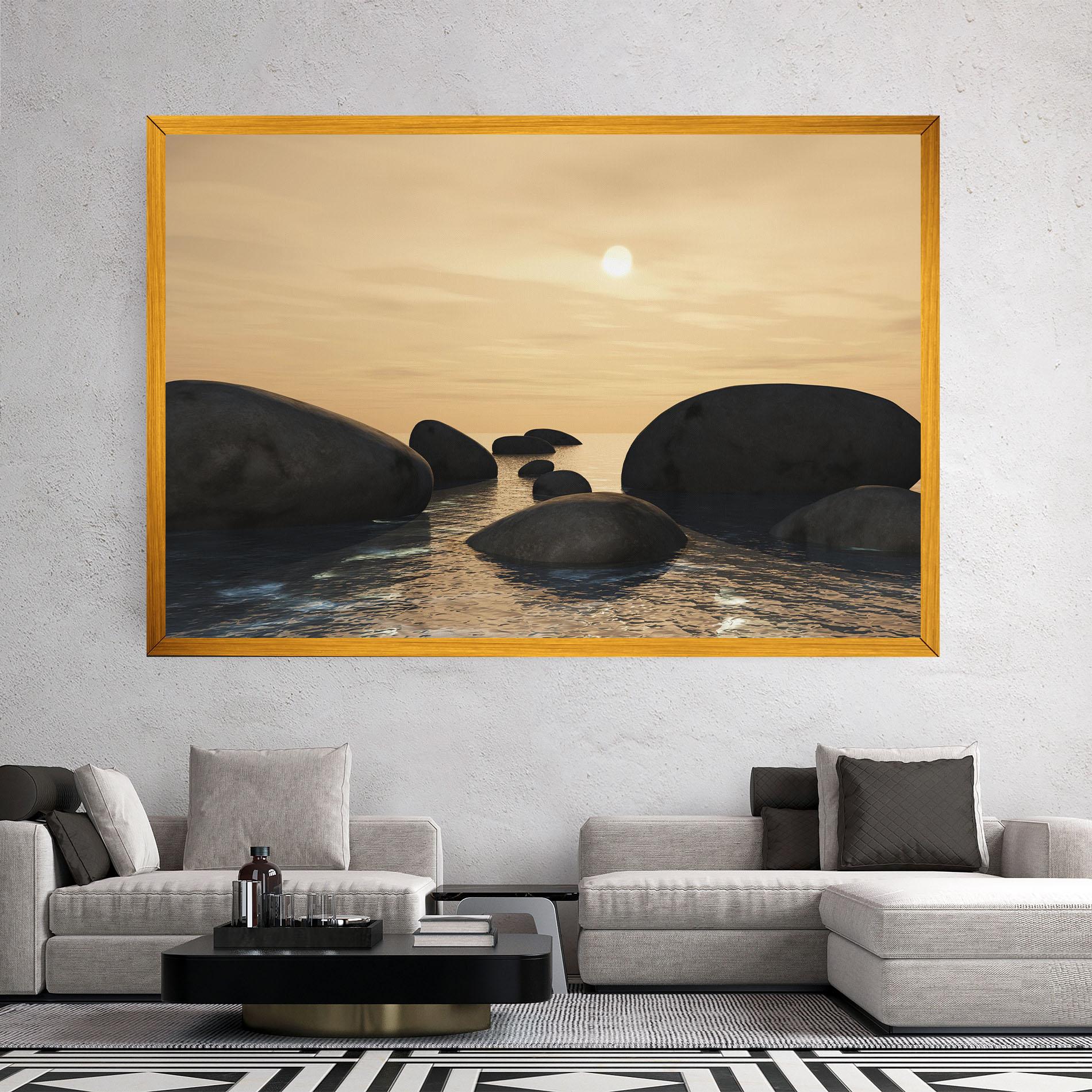 Vászonkép Peace Rock mockup 2