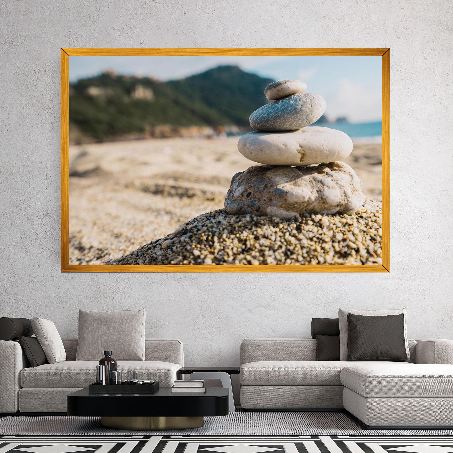 Vászonkép Pyramid Stones Beach mockup 2