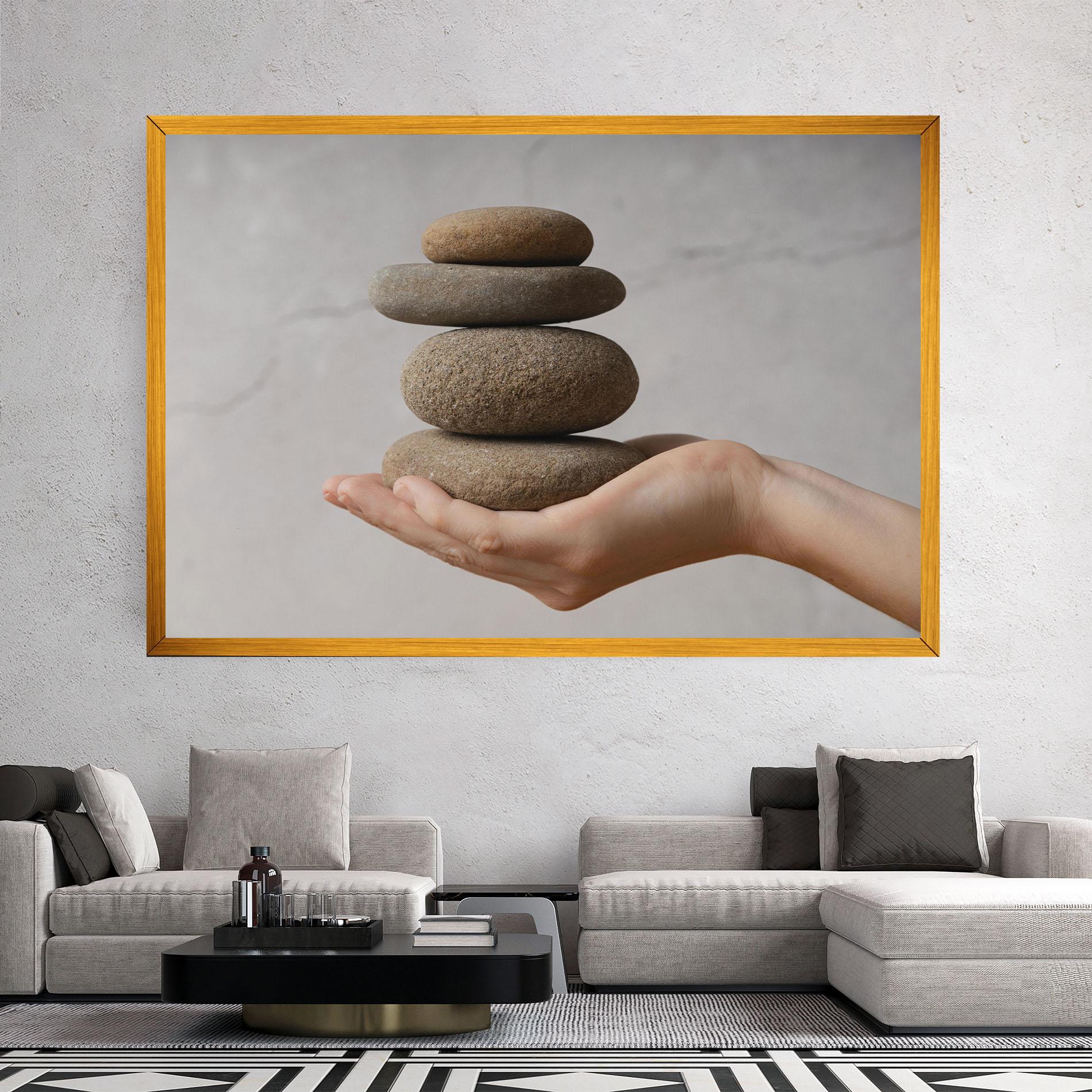Vászonkép Stones Meditation mockup 2