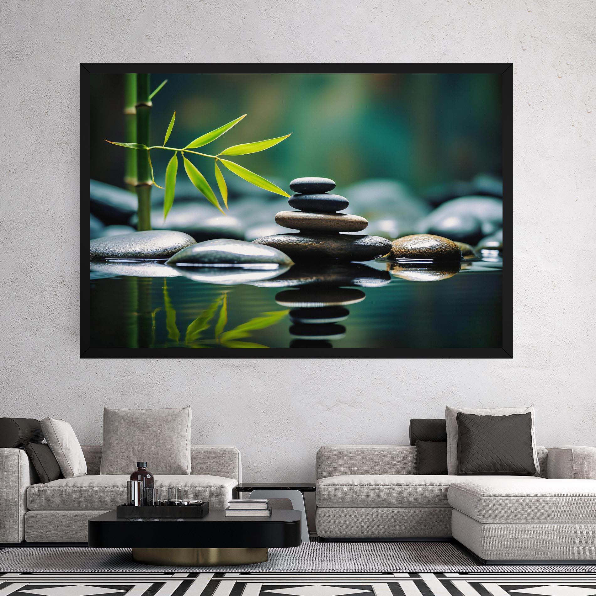 Vászonkép Bamboo Stones mockup 2