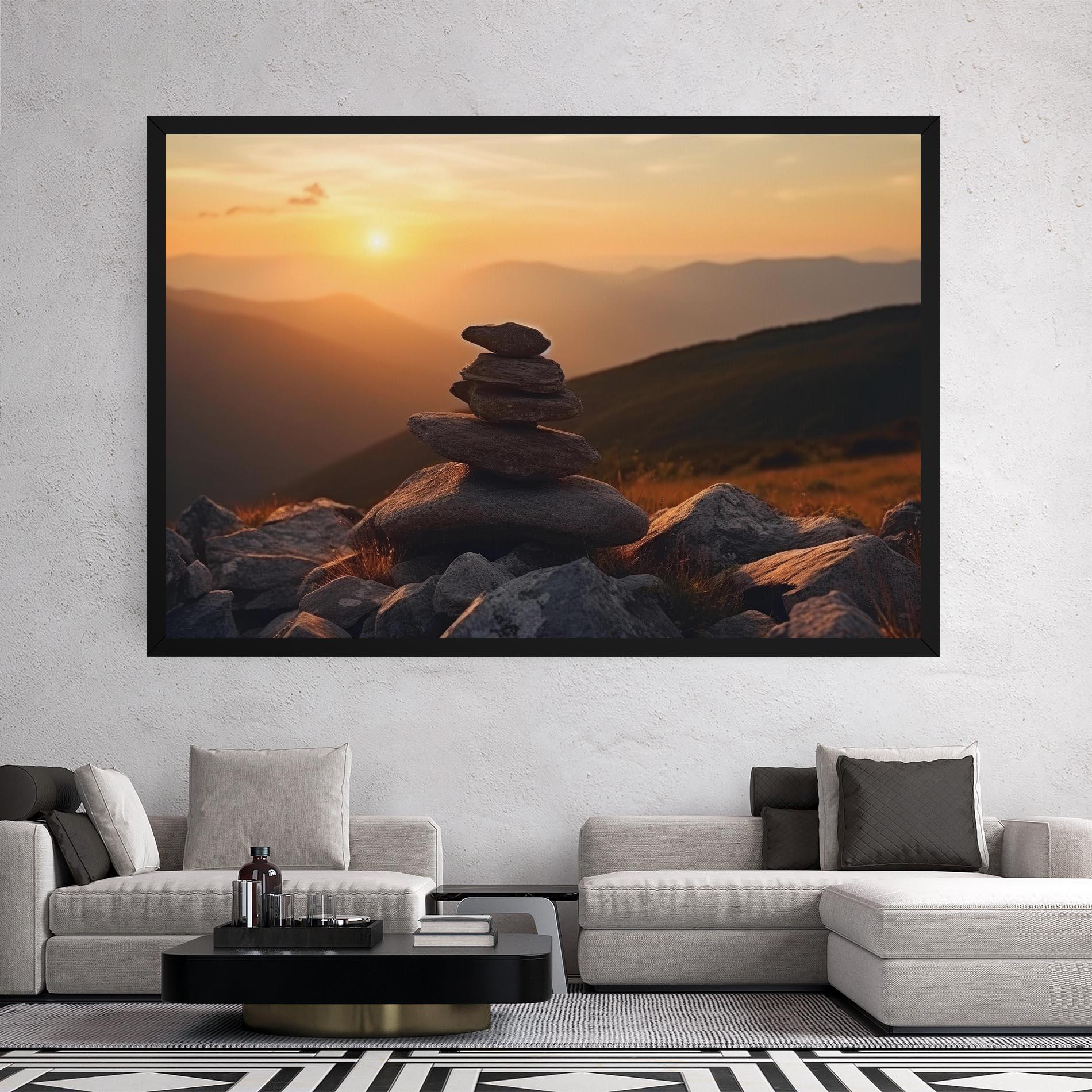 Vászonkép Nature Sunset Stones mockup 2