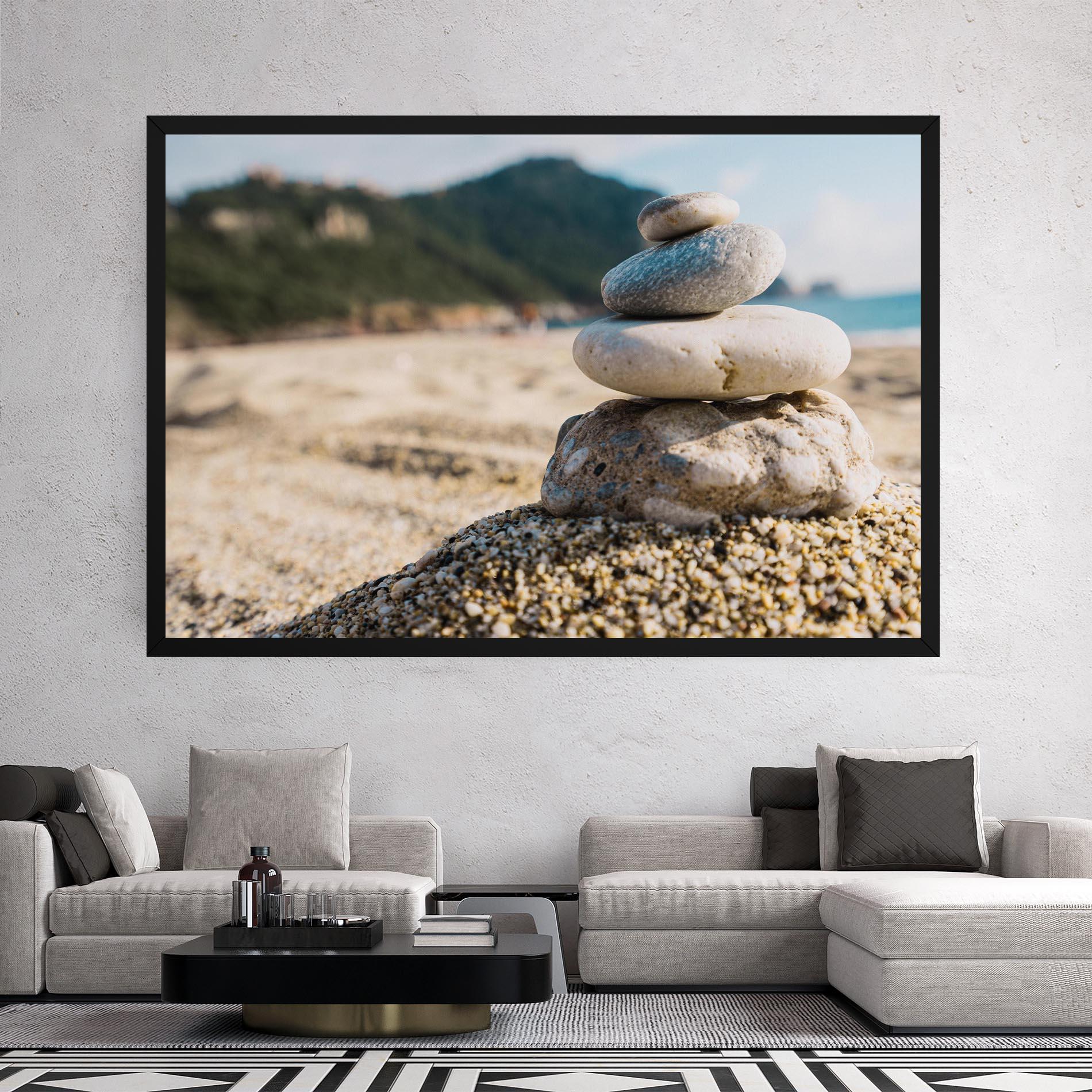 Vászonkép Pyramid Stones Beach mockup 2