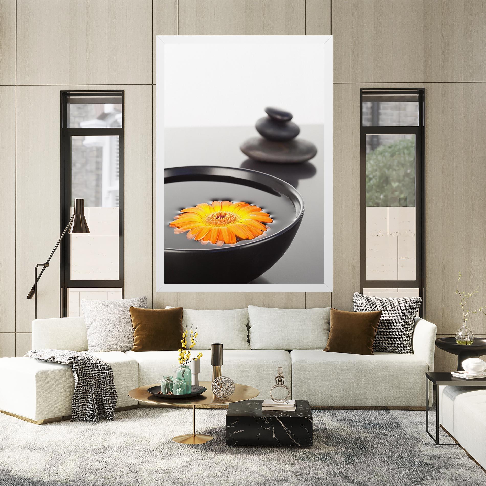 Vászonkép Stone Orange Flower mockup 2