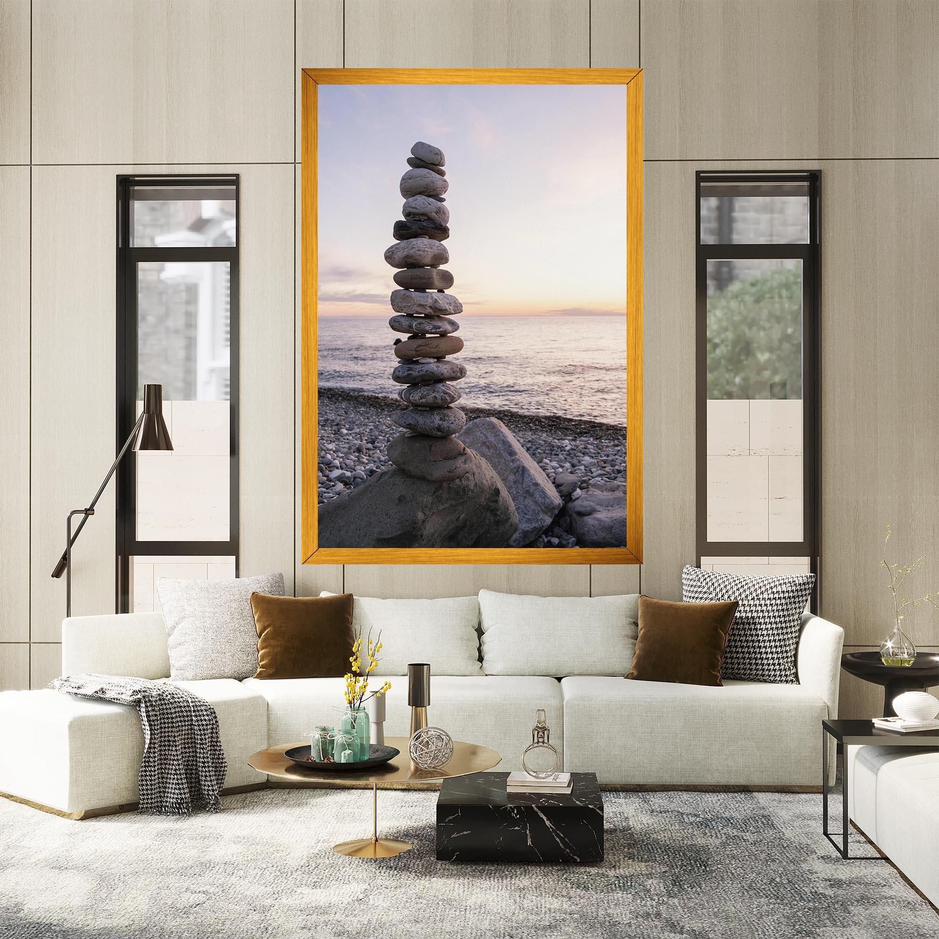 Vászonkép Pebbles Seaside mockup 2