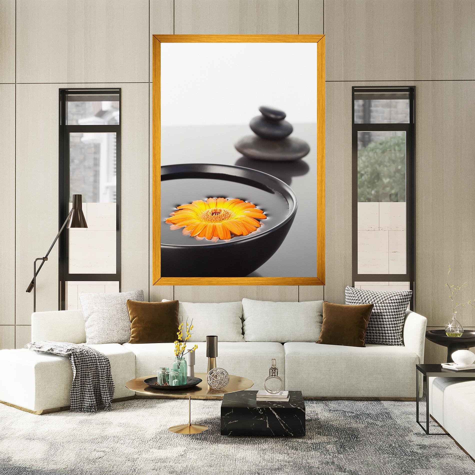 Vászonkép Stone Orange Flower mockup 2