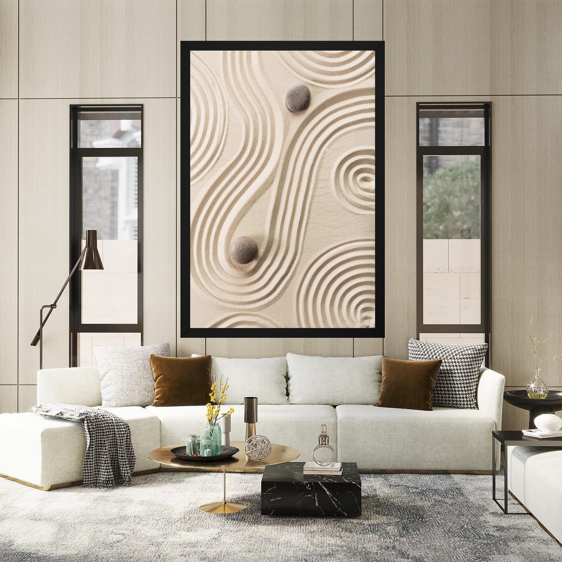 Vászonkép Cream Zen Stones mockup 2