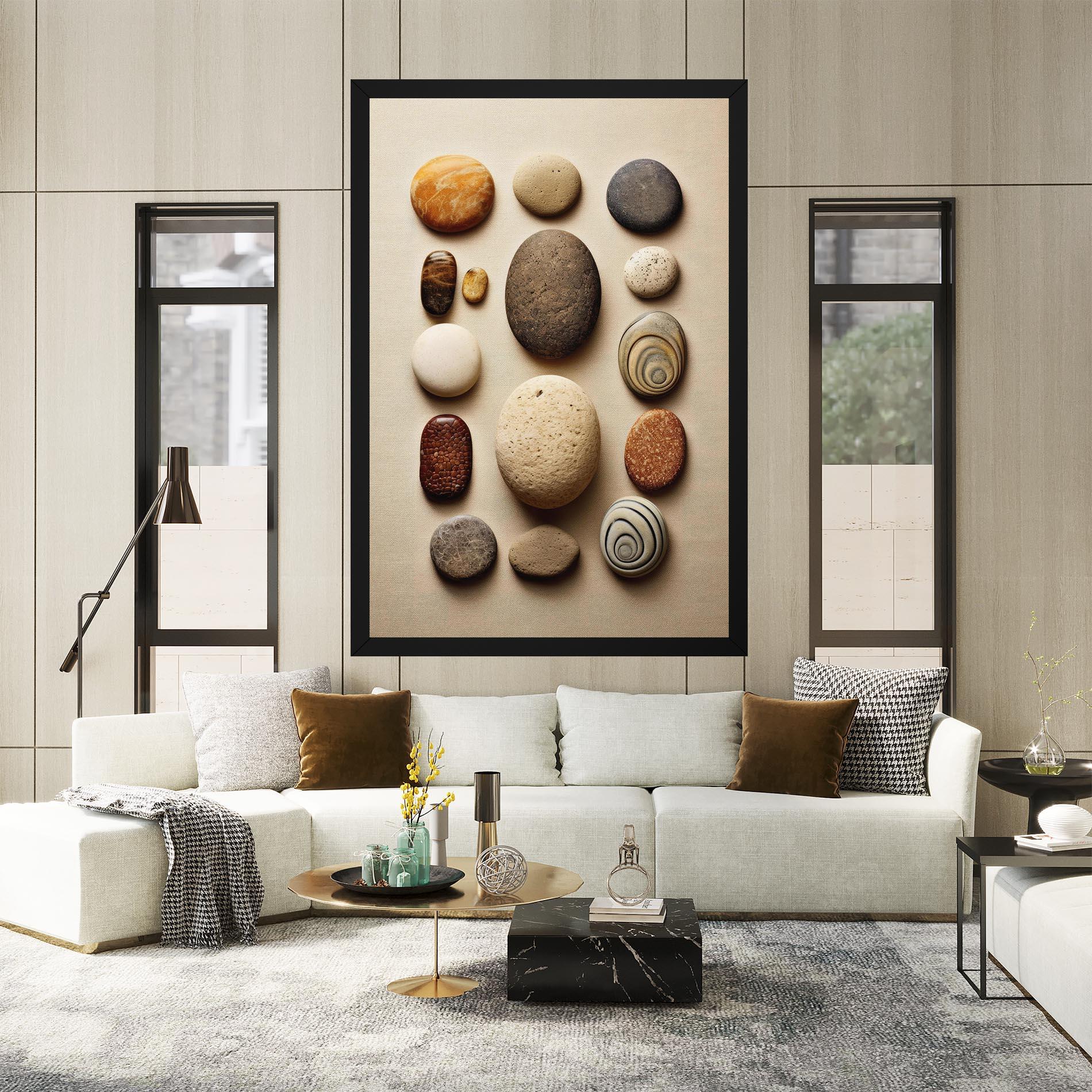 Vászonkép Massage Stones Sand mockup 2