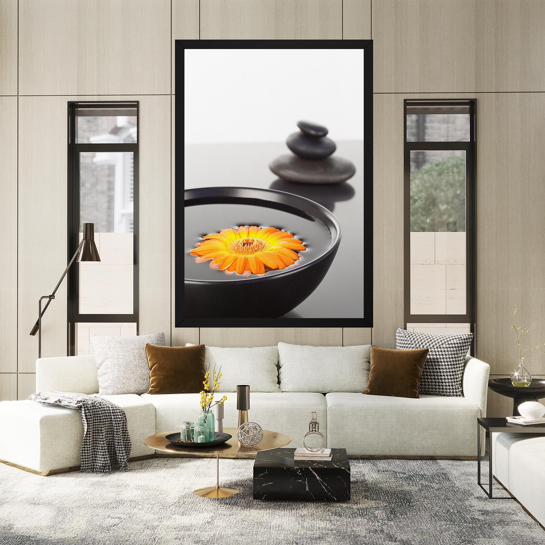 Vászonkép Stone Orange Flower mockup 2